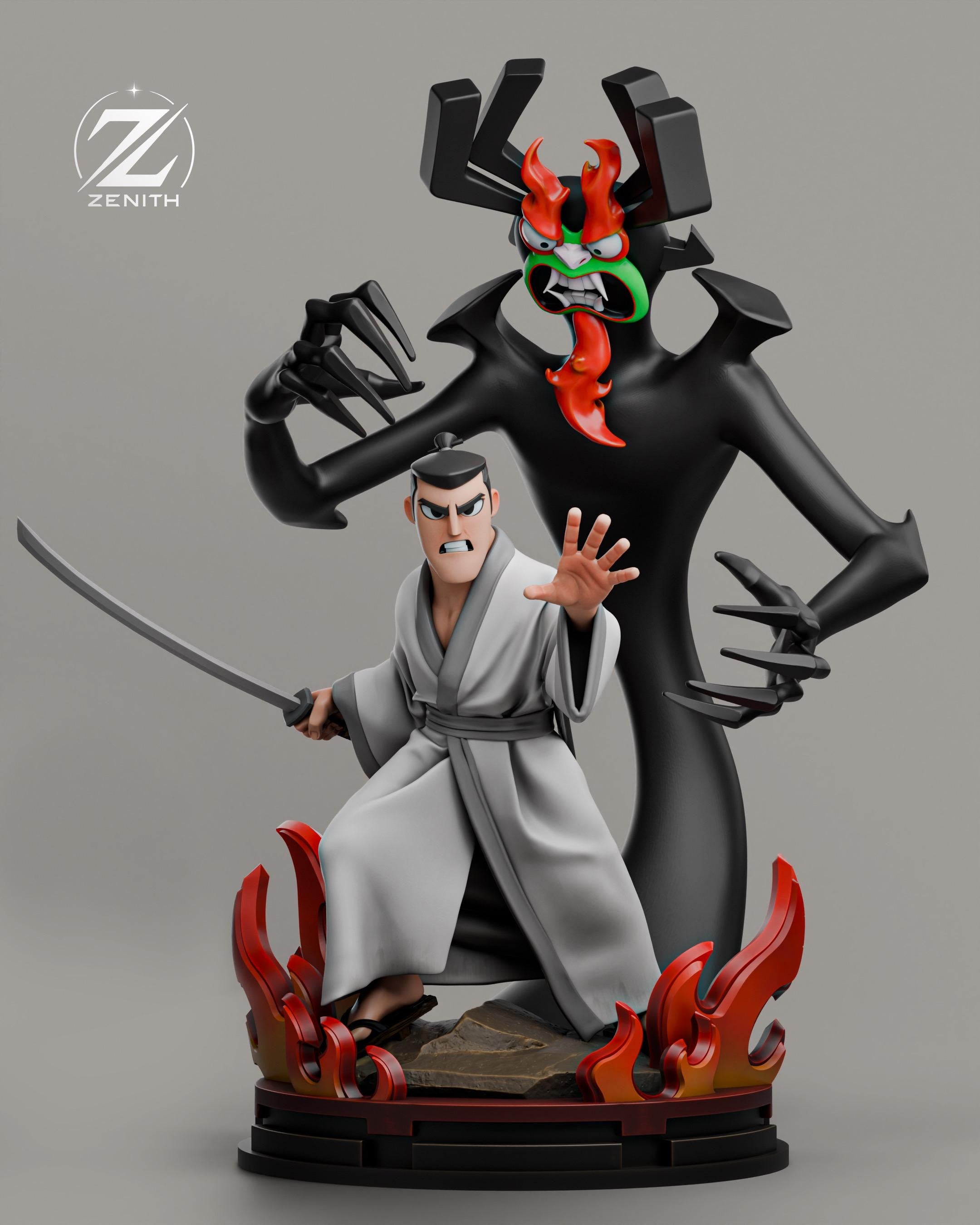 Honourbound Warrior - Stoic Disciplined Elegant Samurai Jack Resin Figure 16K