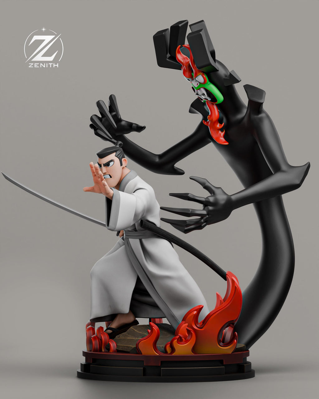 Honourbound Warrior - Stoic Disciplined Elegant Samurai Jack Resin Figure 16K