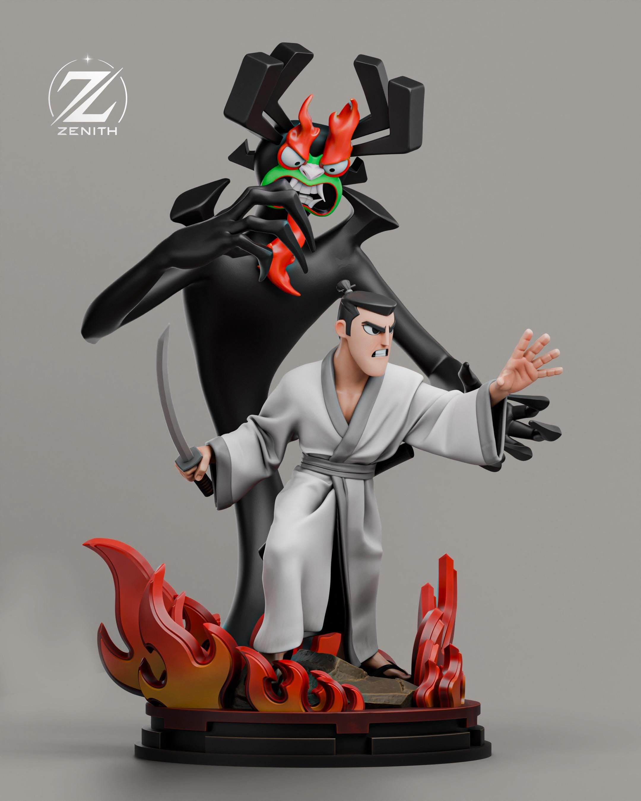 Honourbound Warrior - Stoic Disciplined Elegant Samurai Jack Resin Figure 16K