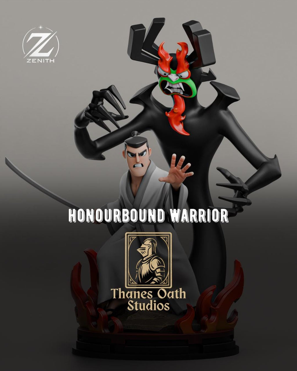 Honourbound Warrior - Stoic Disciplined Elegant Samurai Jack Resin Figure 16K