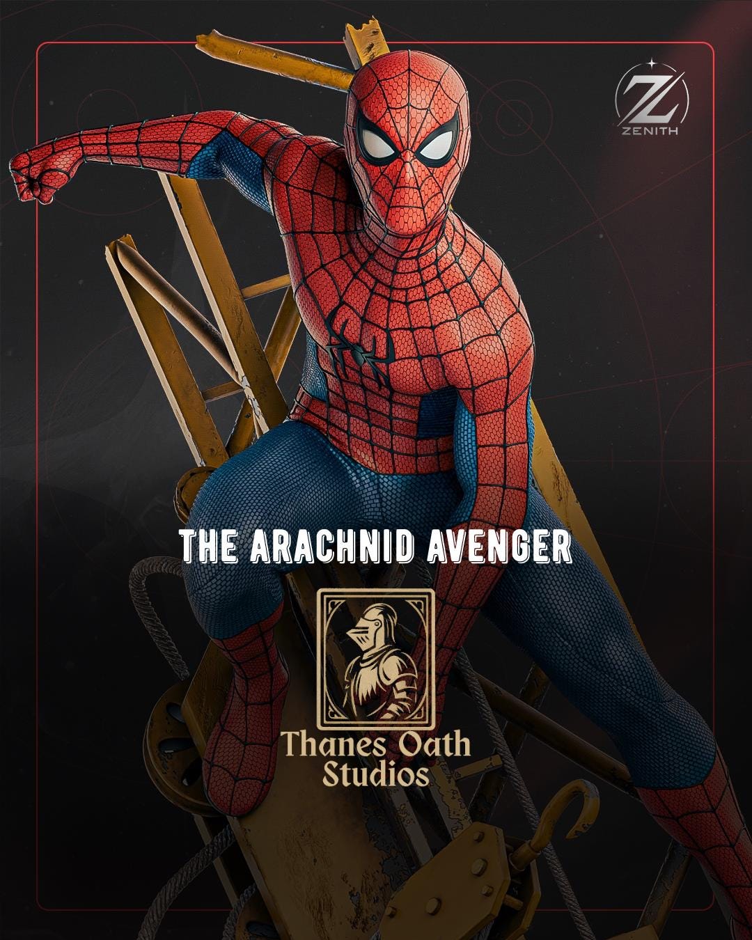 The Arachnid Avenger - Agile Web Slinger Superhero Spider-Man Resin Figure 16K