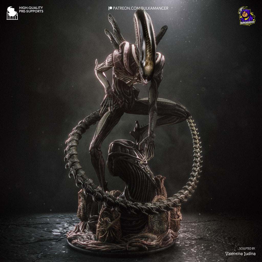 Black Carapace - Alien Predator Monster Horror Xenomorph Resin Figure 16K