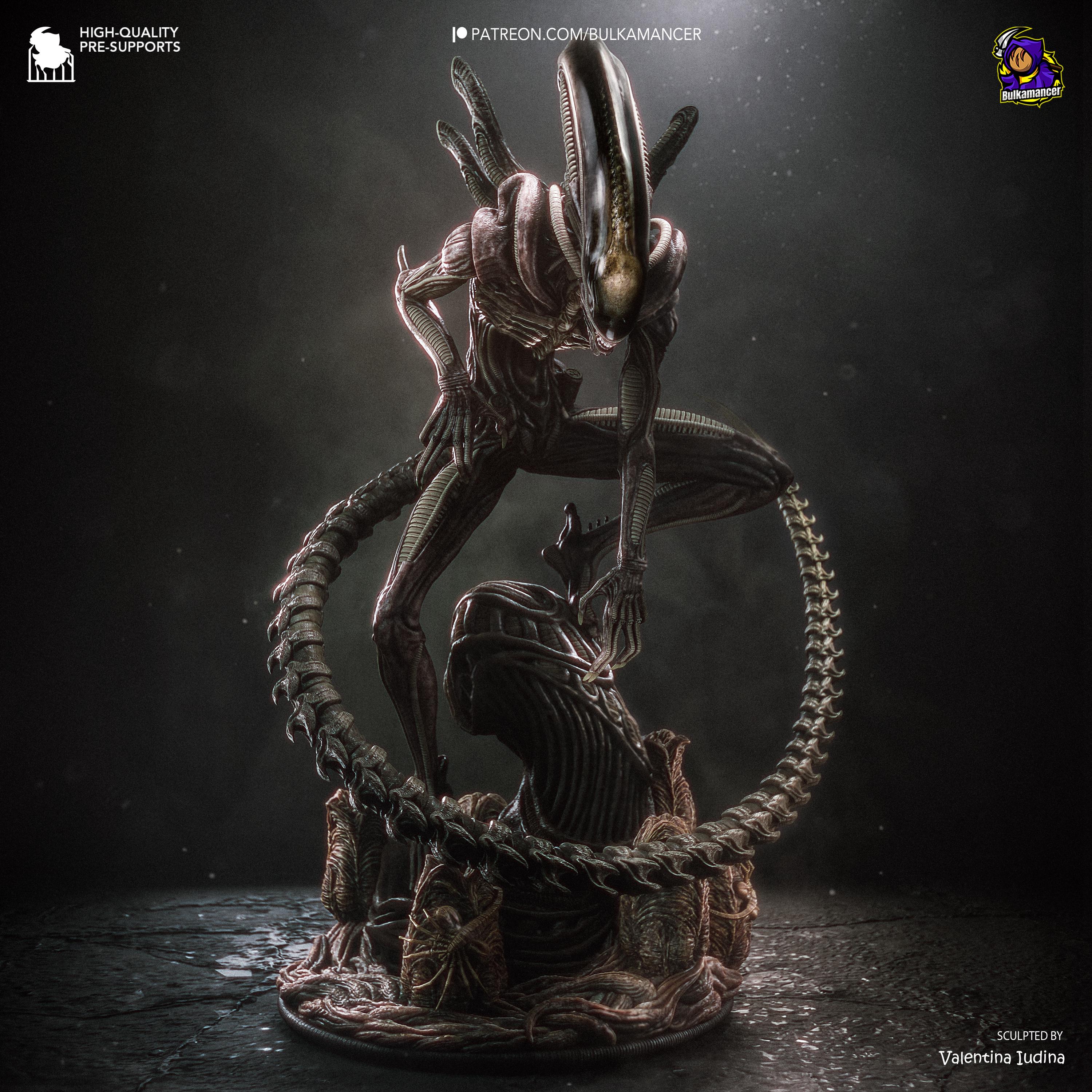 Black Carapace - Alien Predator Monster Horror Xenomorph Resin Figure 16K