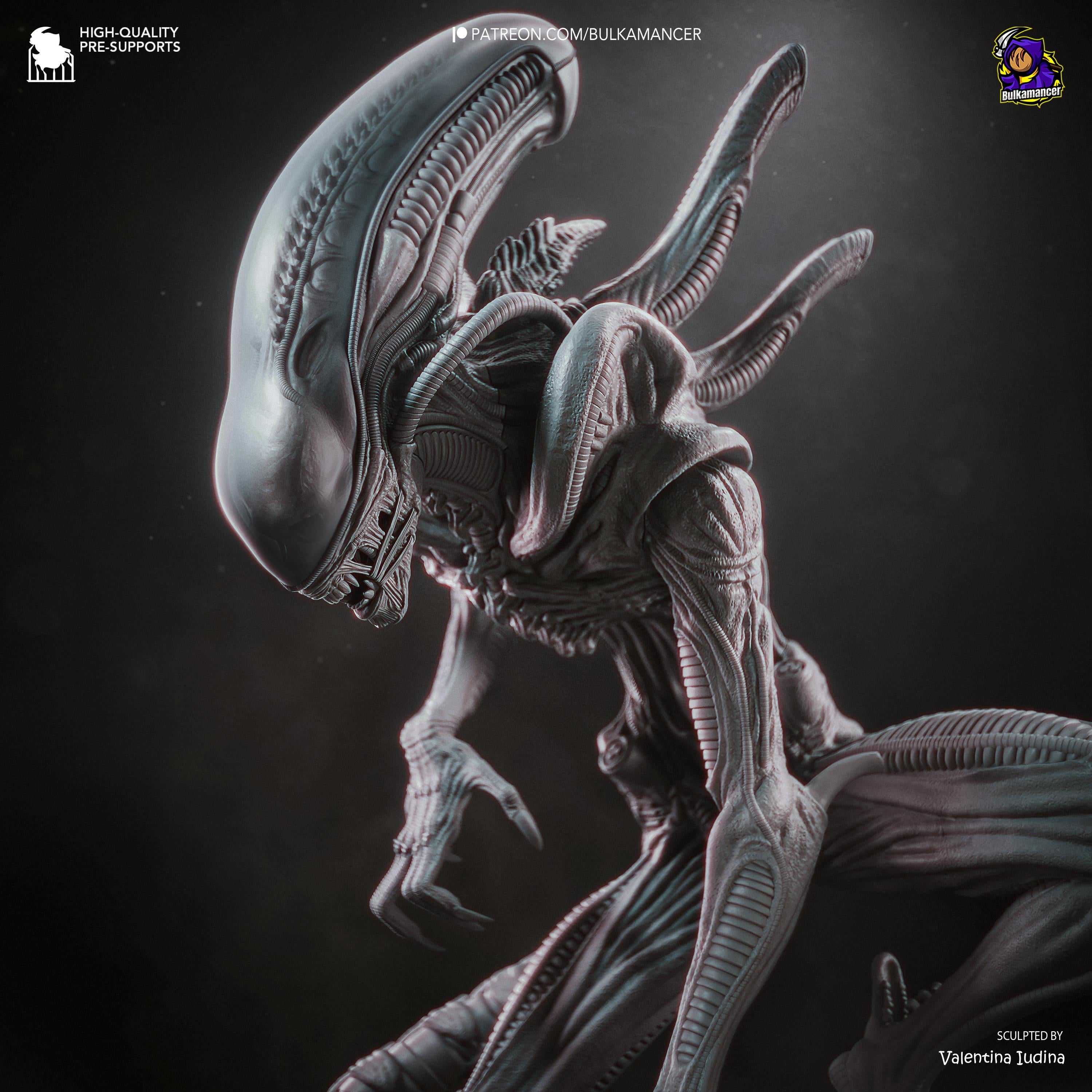 Black Carapace - Alien Predator Monster Horror Xenomorph Resin Figure 16K