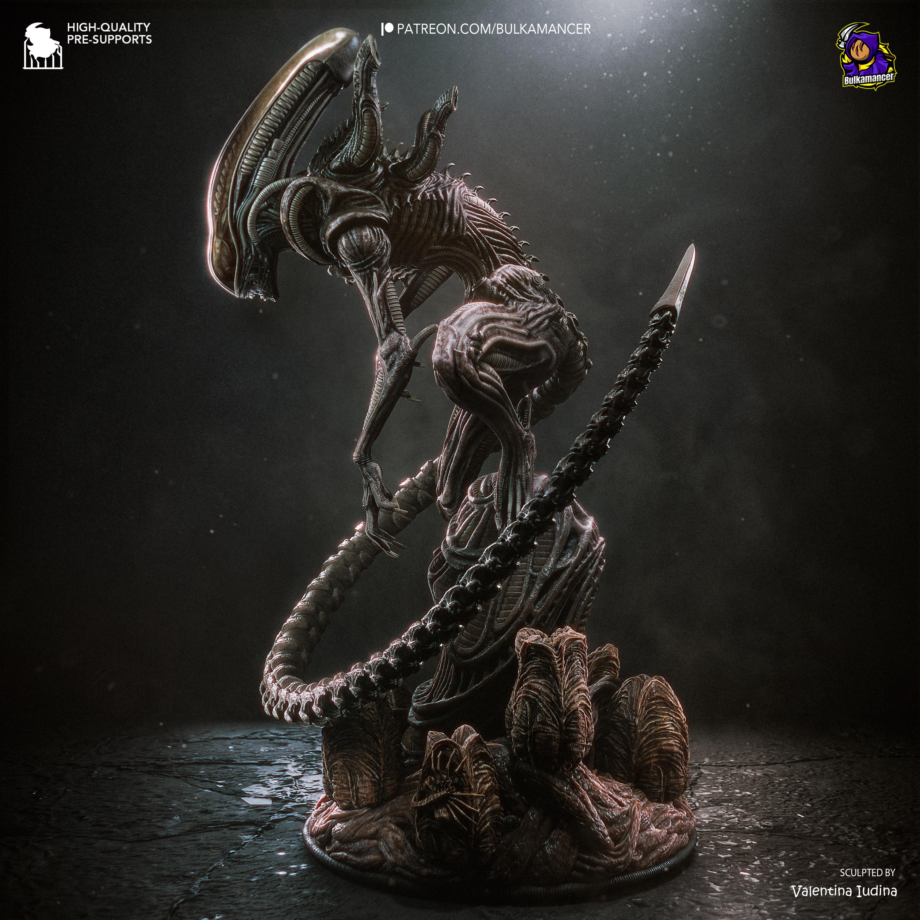 Black Carapace - Alien Predator Monster Horror Xenomorph Resin Figure 16K