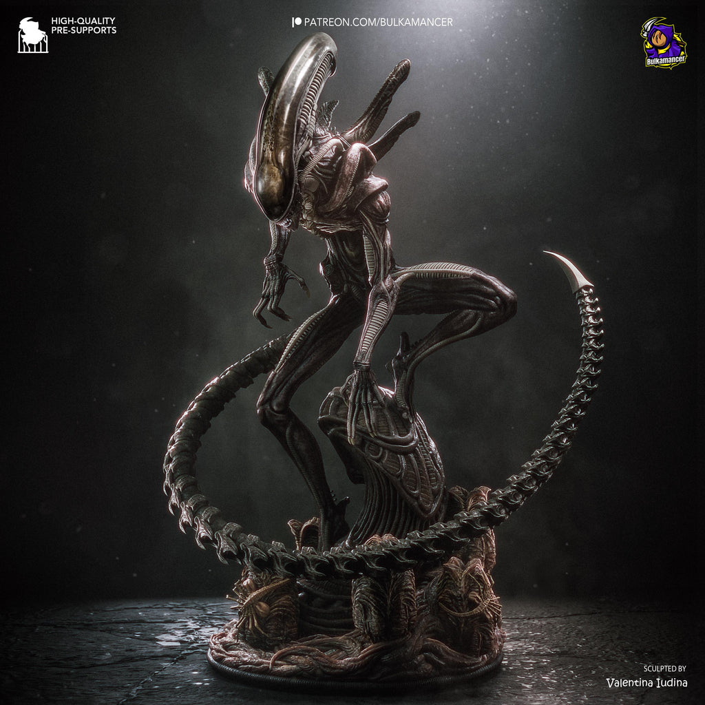 Black Carapace - Alien Predator Monster Horror Xenomorph Resin Figure 16K