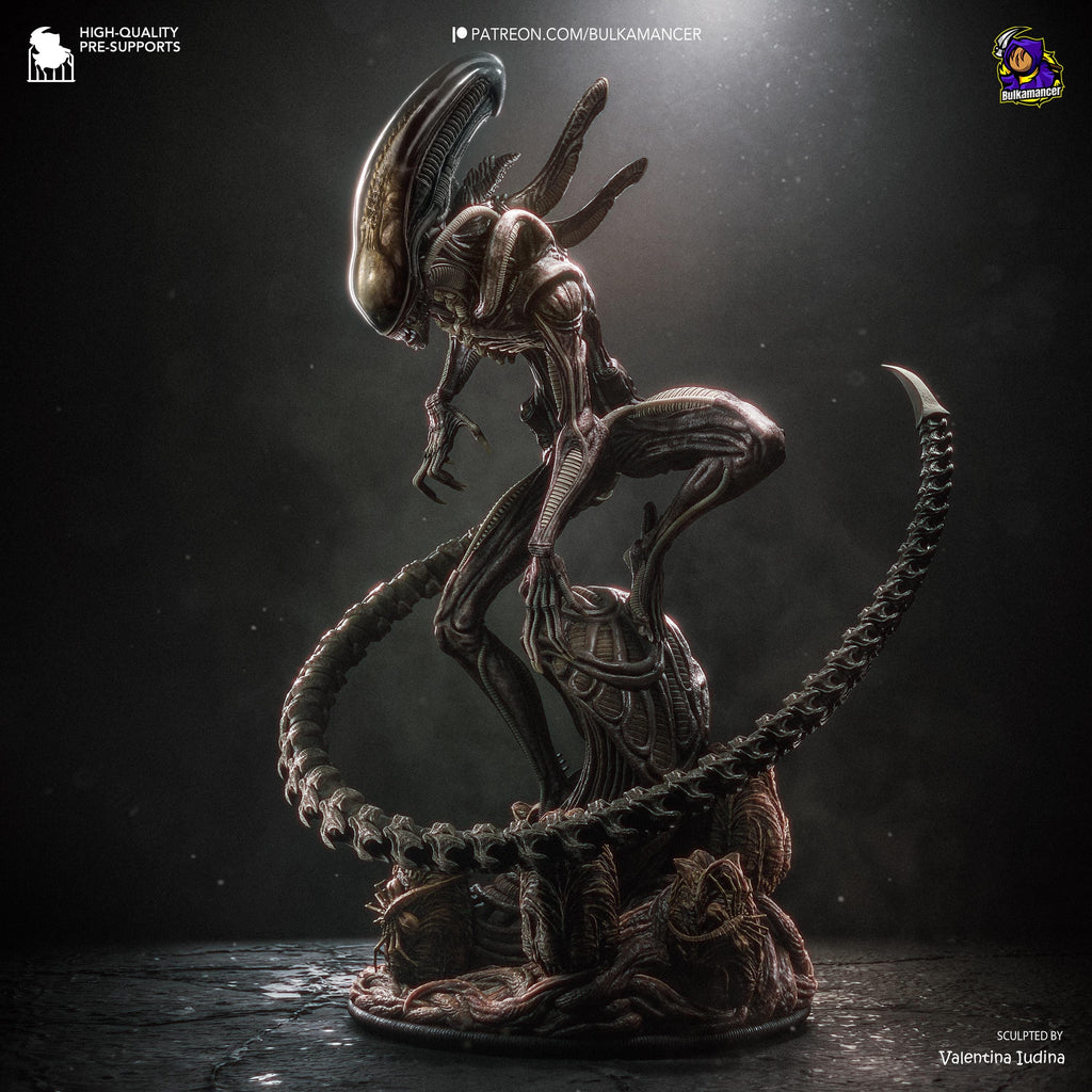 Black Carapace - Alien Predator Monster Horror Xenomorph Resin Figure 16K