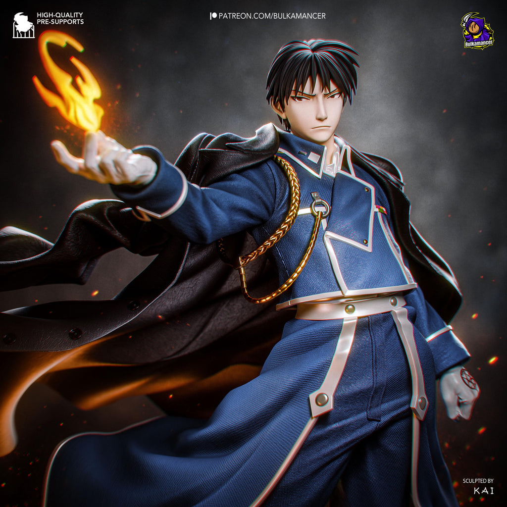 Colonel Of Flame - Military Fire Commander Roy Mustang Resin Figure 16K