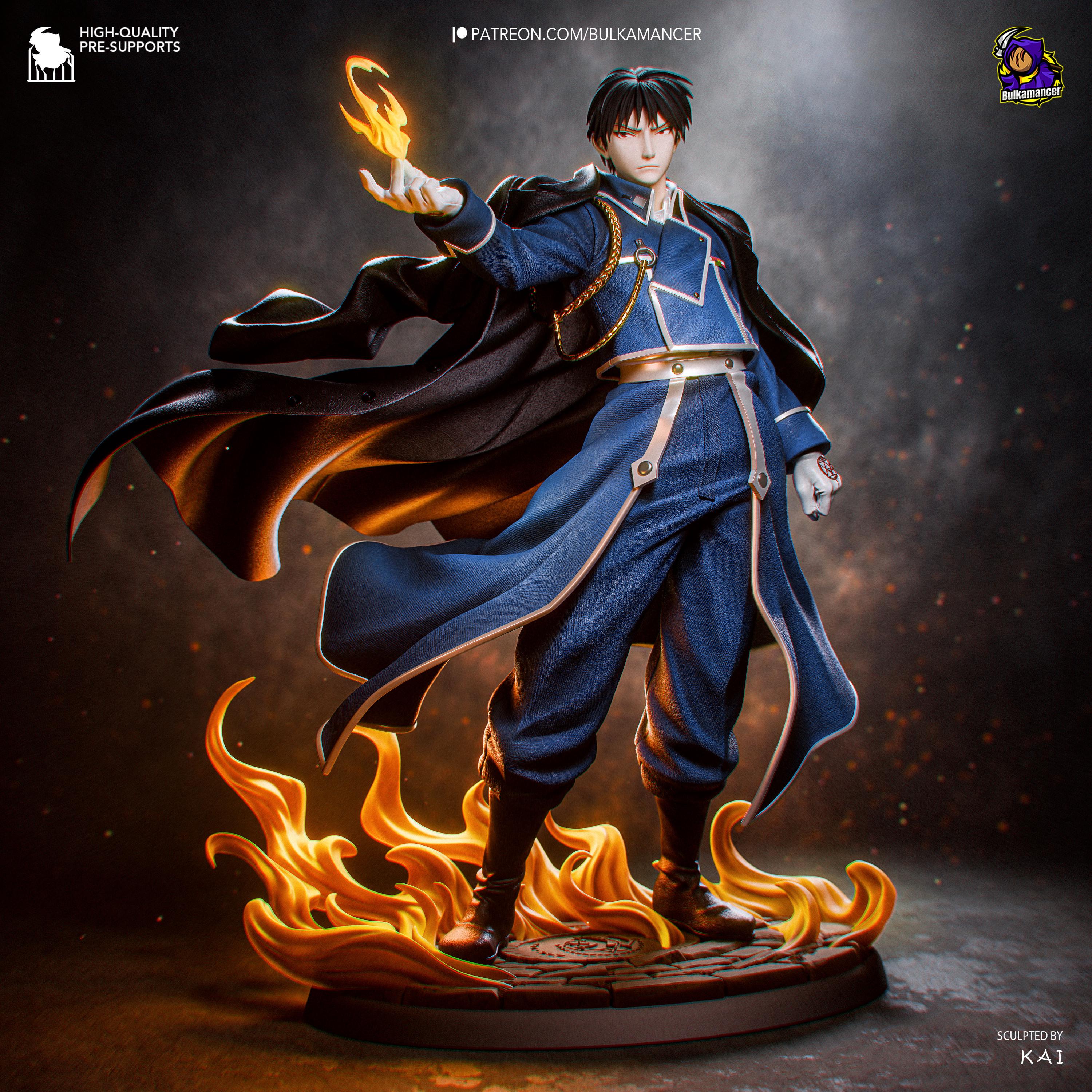 Colonel Of Flame - Military Fire Commander Roy Mustang Resin Figure 16K