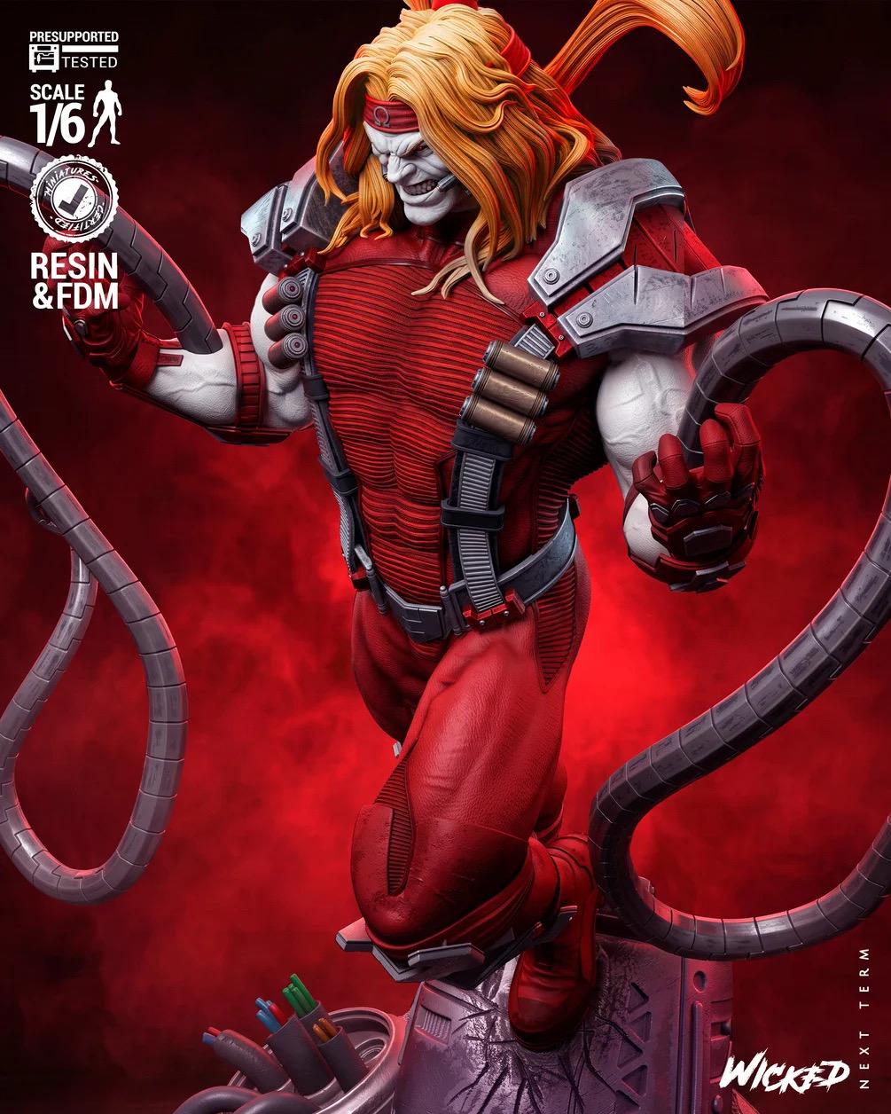 Red Eclipse - Cybernetic Lethal Villain Omega Red Resin Figure 16K