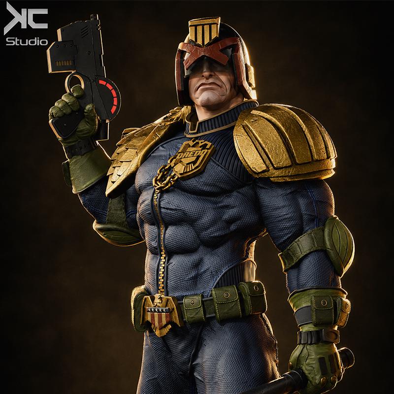 Iron Authority - Armoured Futuristic Lawkeeper Judge Dredd Resin Figure 16K