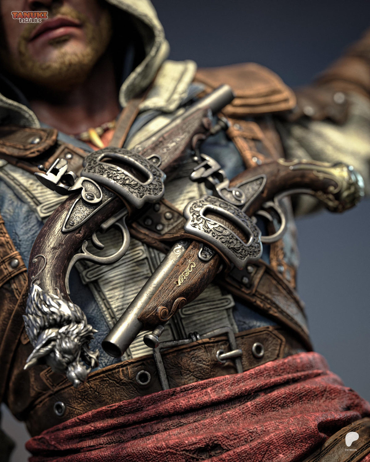 Seas Of Fortune - Hooded Pirate Assassin Edward Kenway Resin Figure 16K