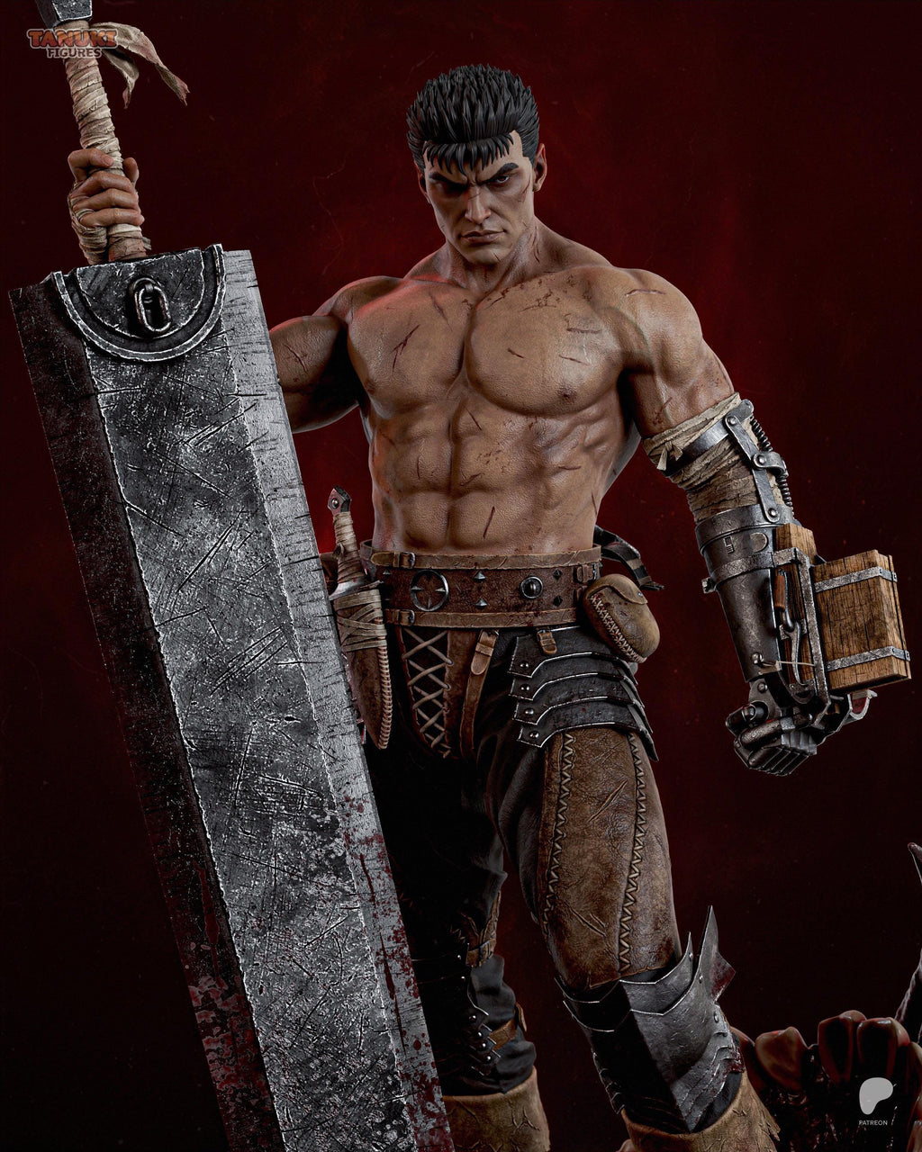 Mark Of Vengeance - Battle-Worn Dark Fantasy Swordsman Guts Resin Figure 16K