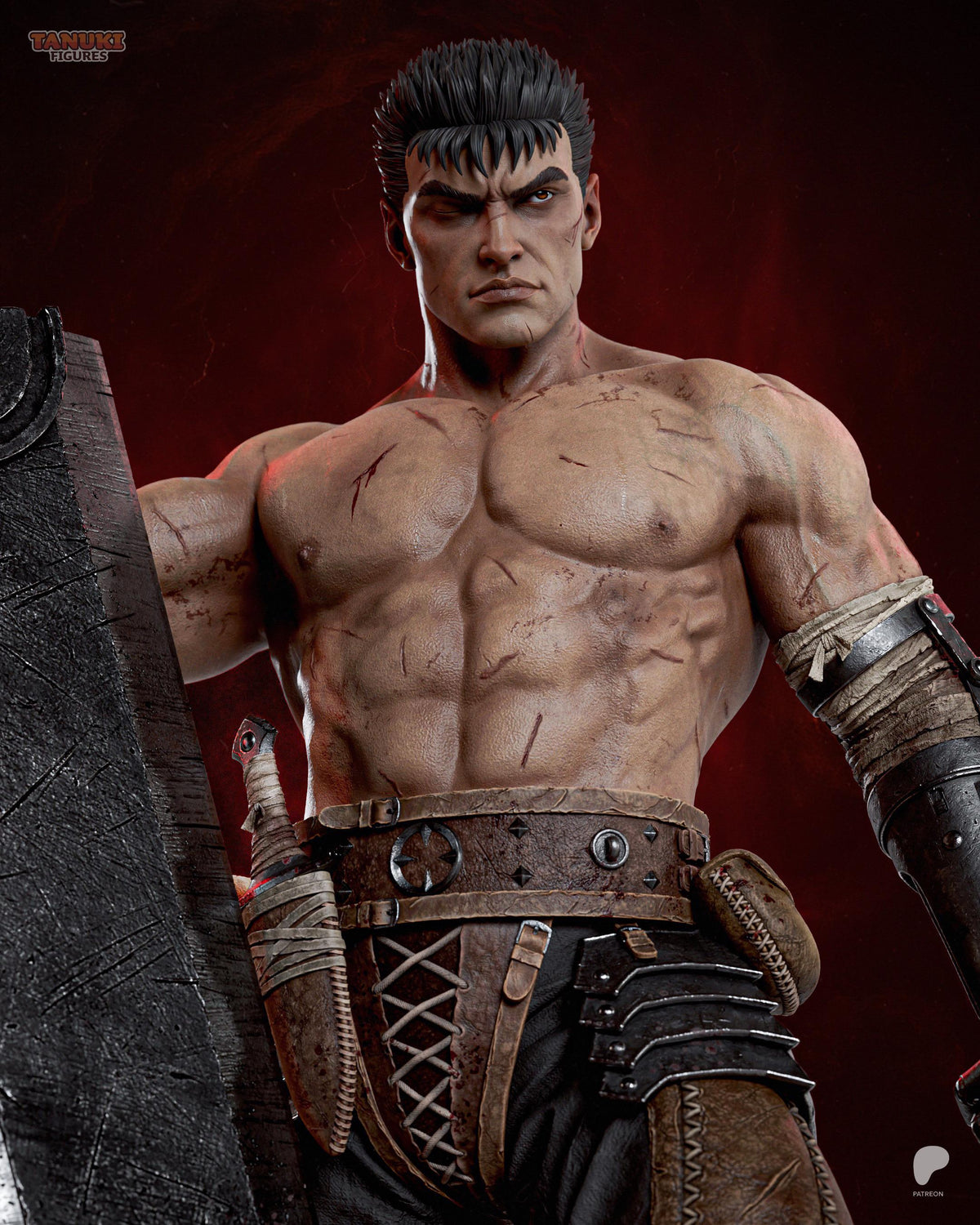 Mark Of Vengeance - Battle-Worn Dark Fantasy Swordsman Guts Resin Figure 16K