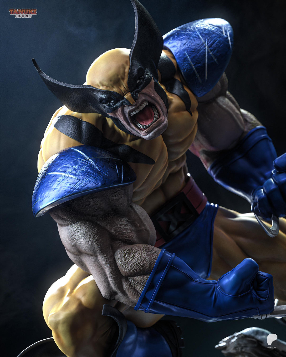 Feral Instinct - Muscular Aggressive Comic Mutant Wolverine Resin Figure 16K