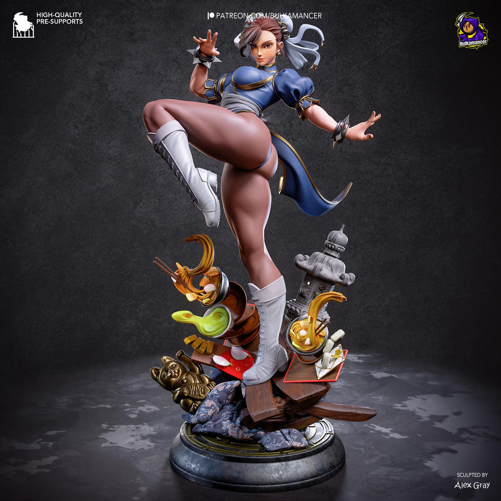 Hundred Kicks - Athletic Martial Artist Fighter Chun-Li Resin Figure 16K