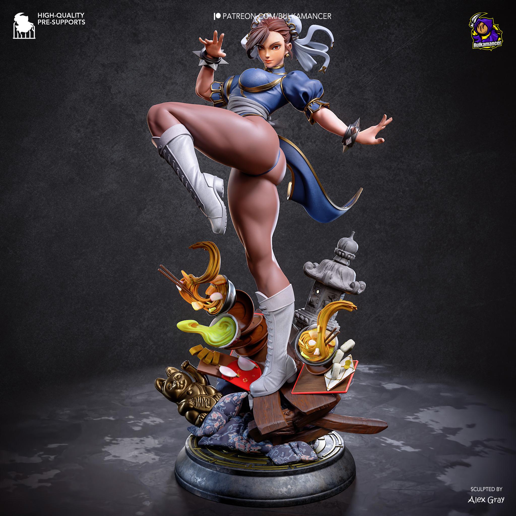 Hundred Kicks - Athletic Martial Artist Fighter Chun-Li Resin Figure 16K