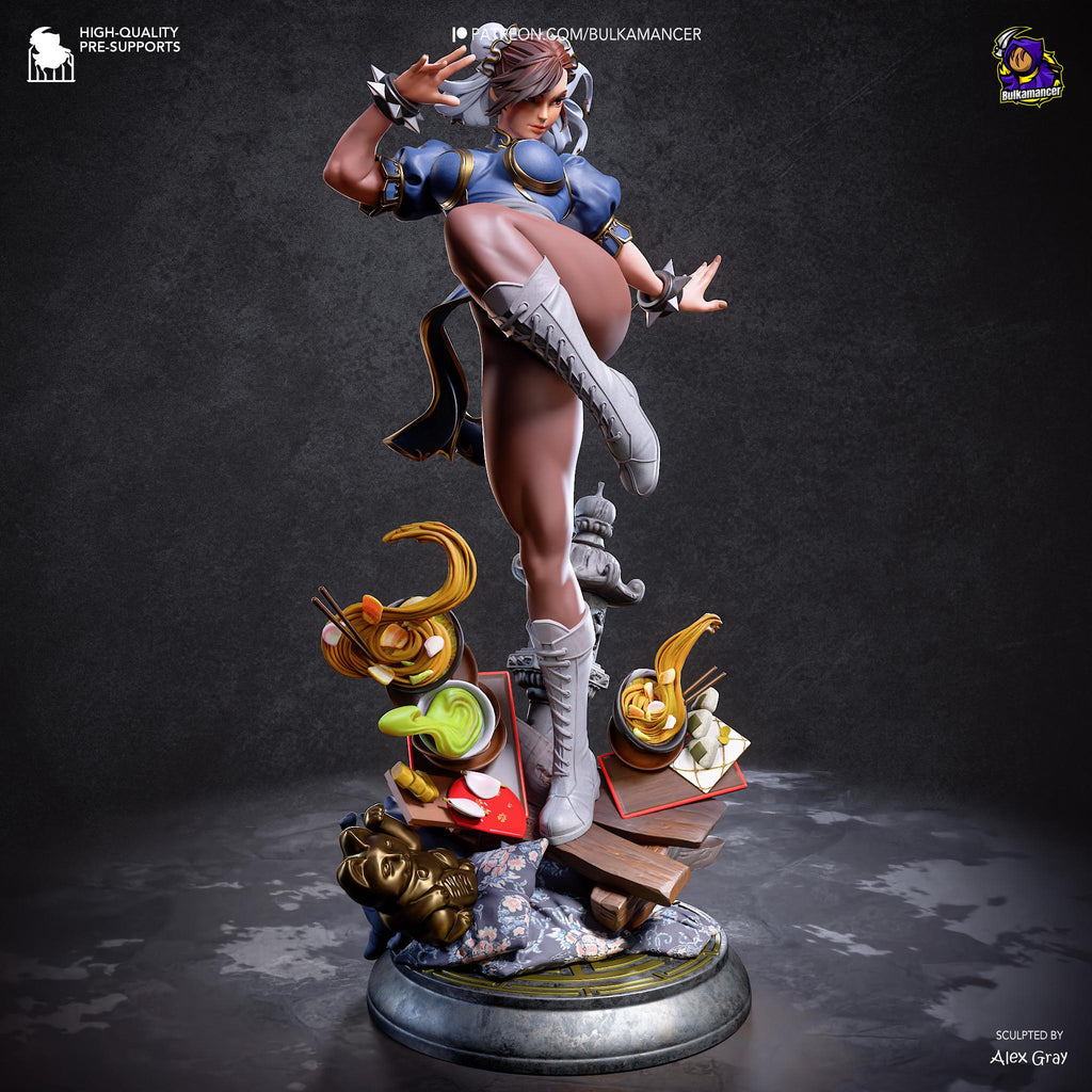 Hundred Kicks - Athletic Martial Artist Fighter Chun-Li Resin Figure 16K
