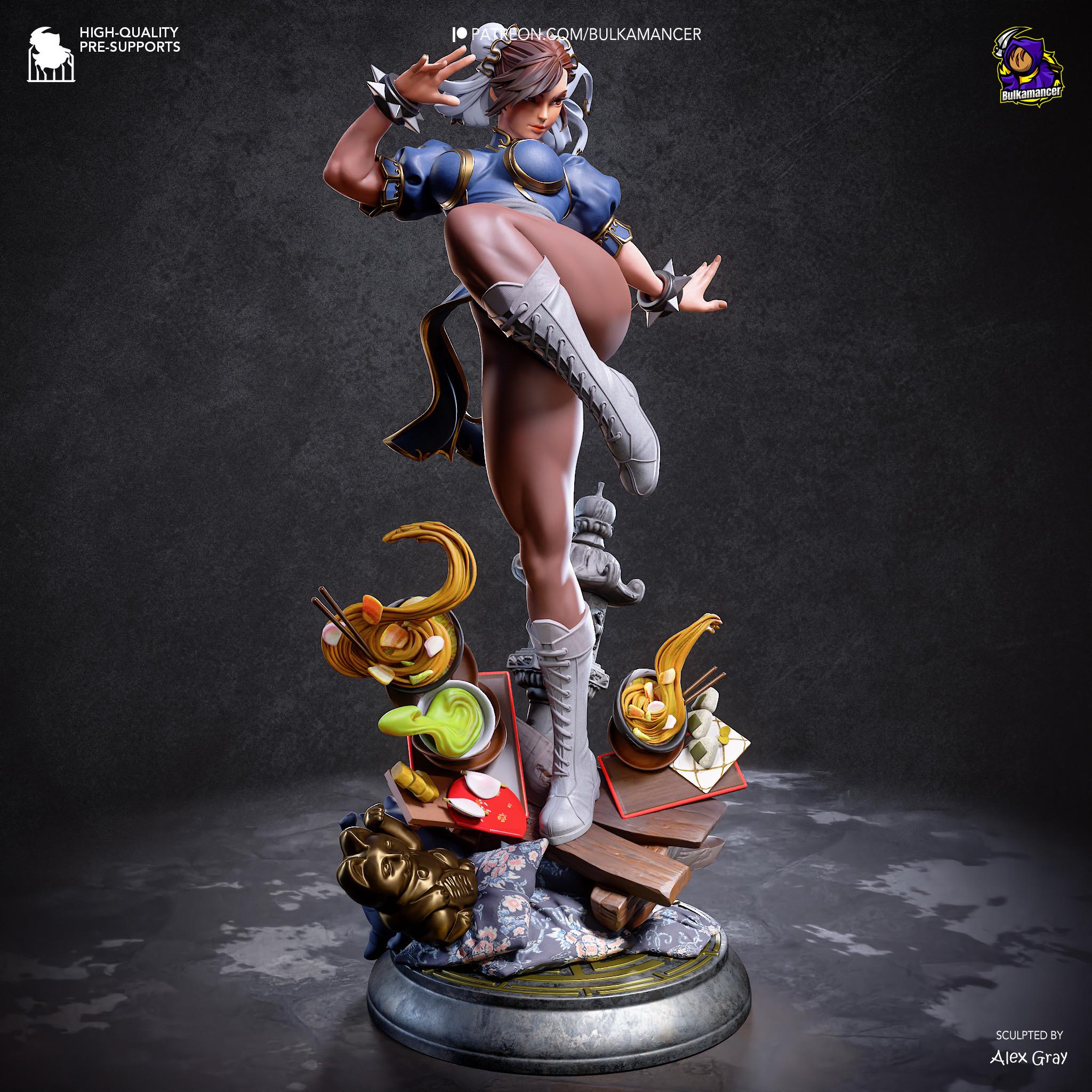 Hundred Kicks - Athletic Martial Artist Fighter Chun-Li Resin Figure 16K