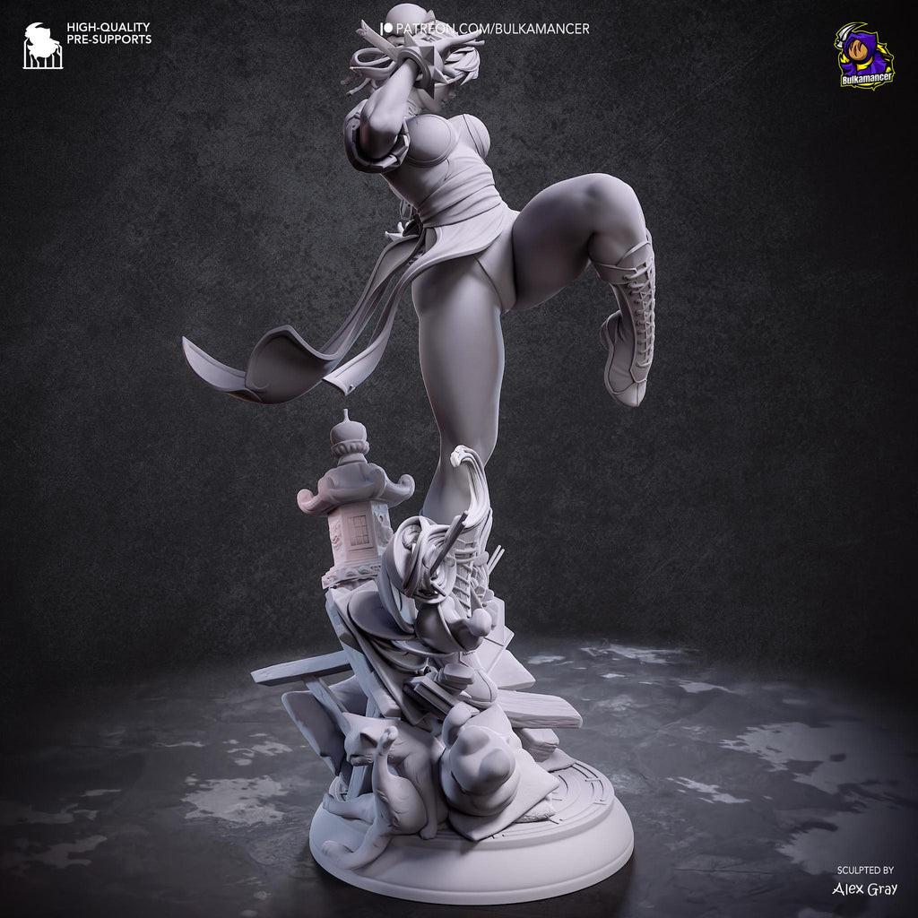 Hundred Kicks - Athletic Martial Artist Fighter Chun-Li Resin Figure 16K