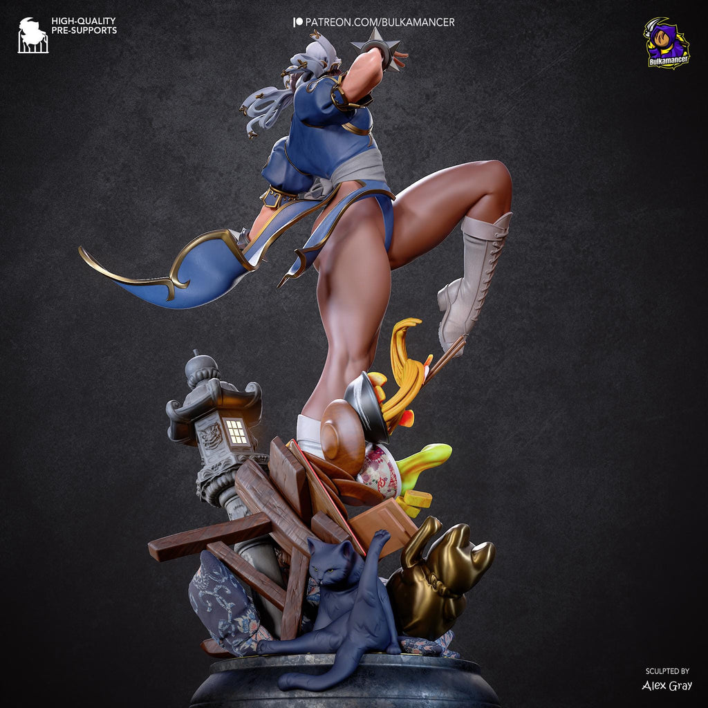 Hundred Kicks - Athletic Martial Artist Fighter Chun-Li Resin Figure 16K