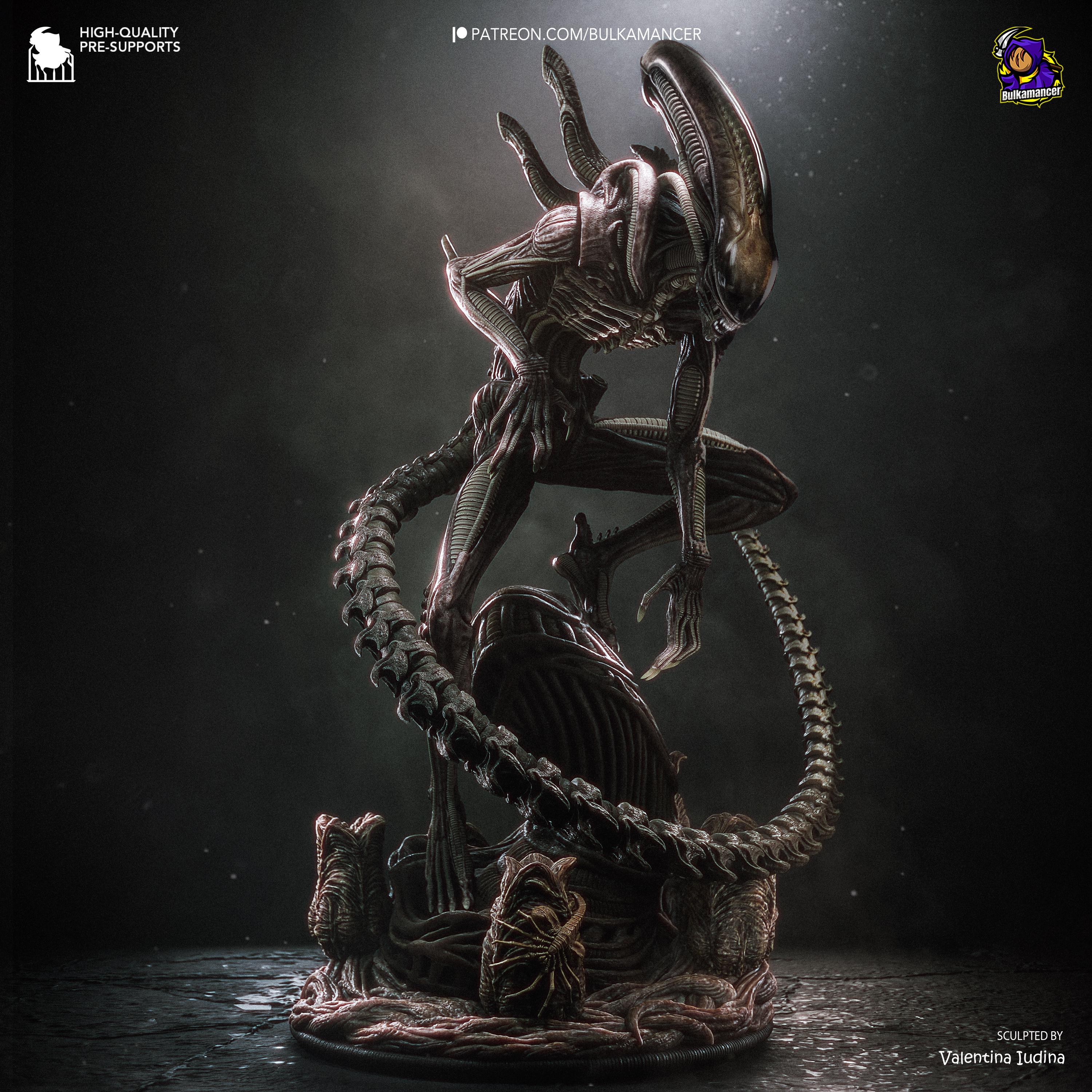 Black Carapace - Alien Predator Monster Horror Xenomorph Resin Figure 16K