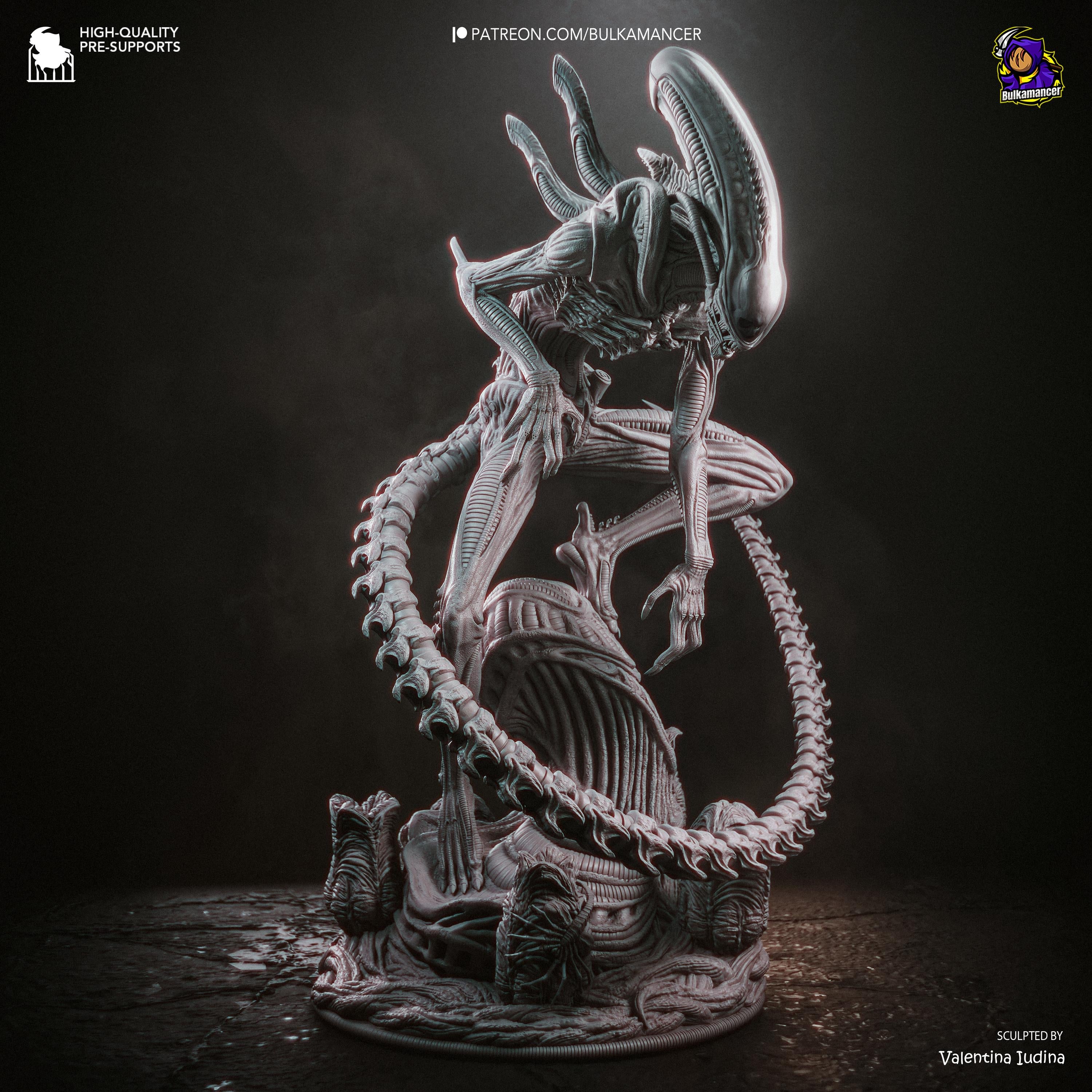 Black Carapace - Alien Predator Monster Horror Xenomorph Resin Figure 16K