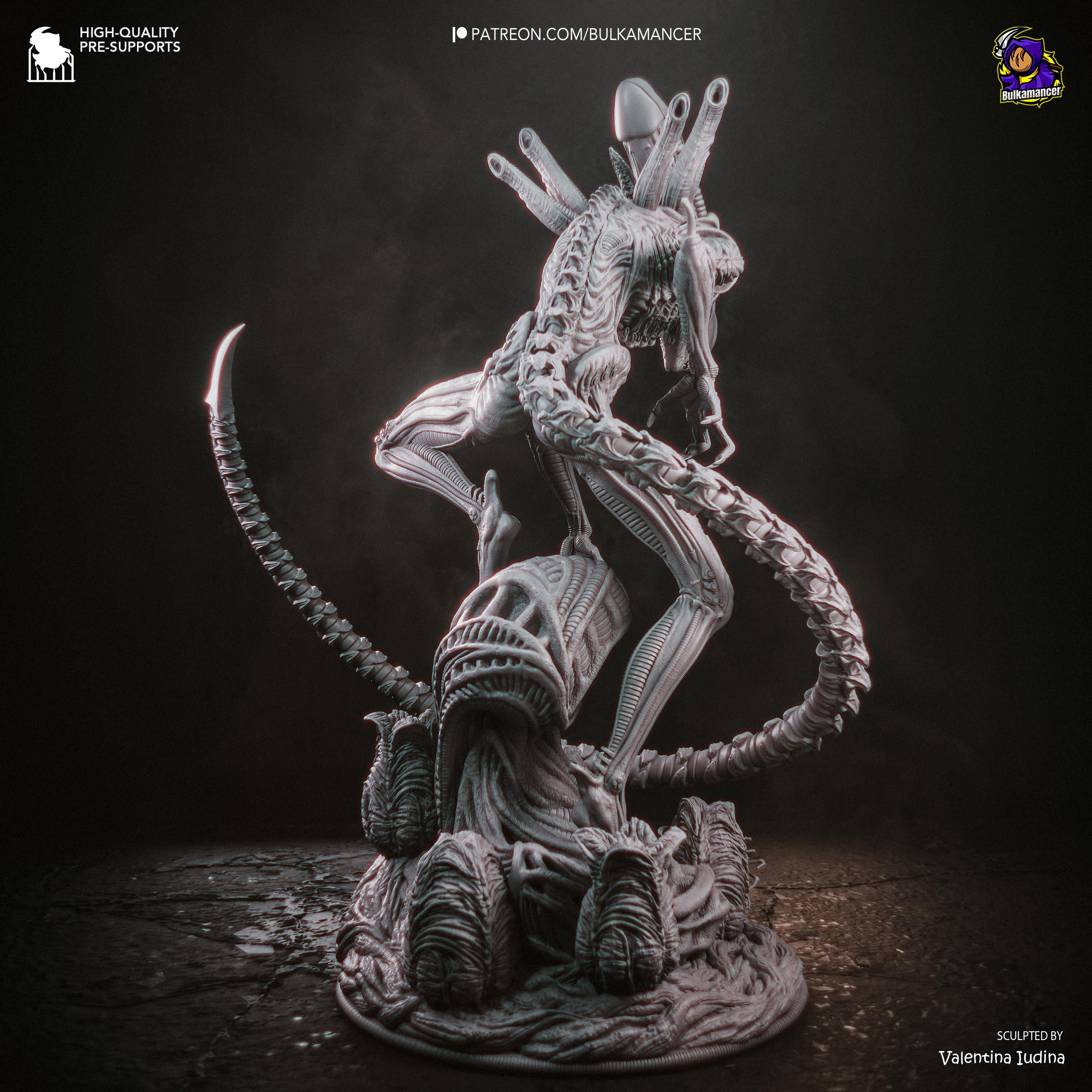 Black Carapace - Alien Predator Monster Horror Xenomorph Resin Figure 16K