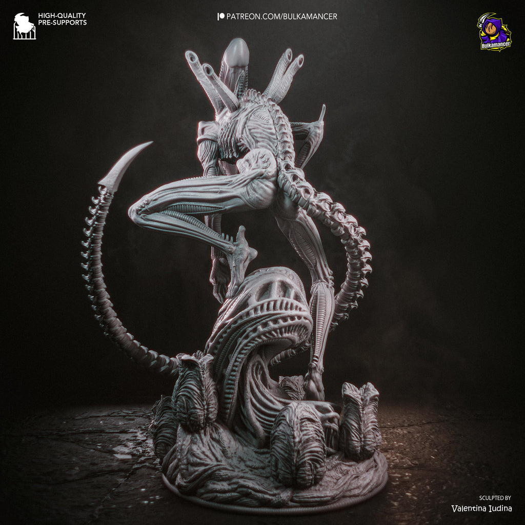 Black Carapace - Alien Predator Monster Horror Xenomorph Resin Figure 16K