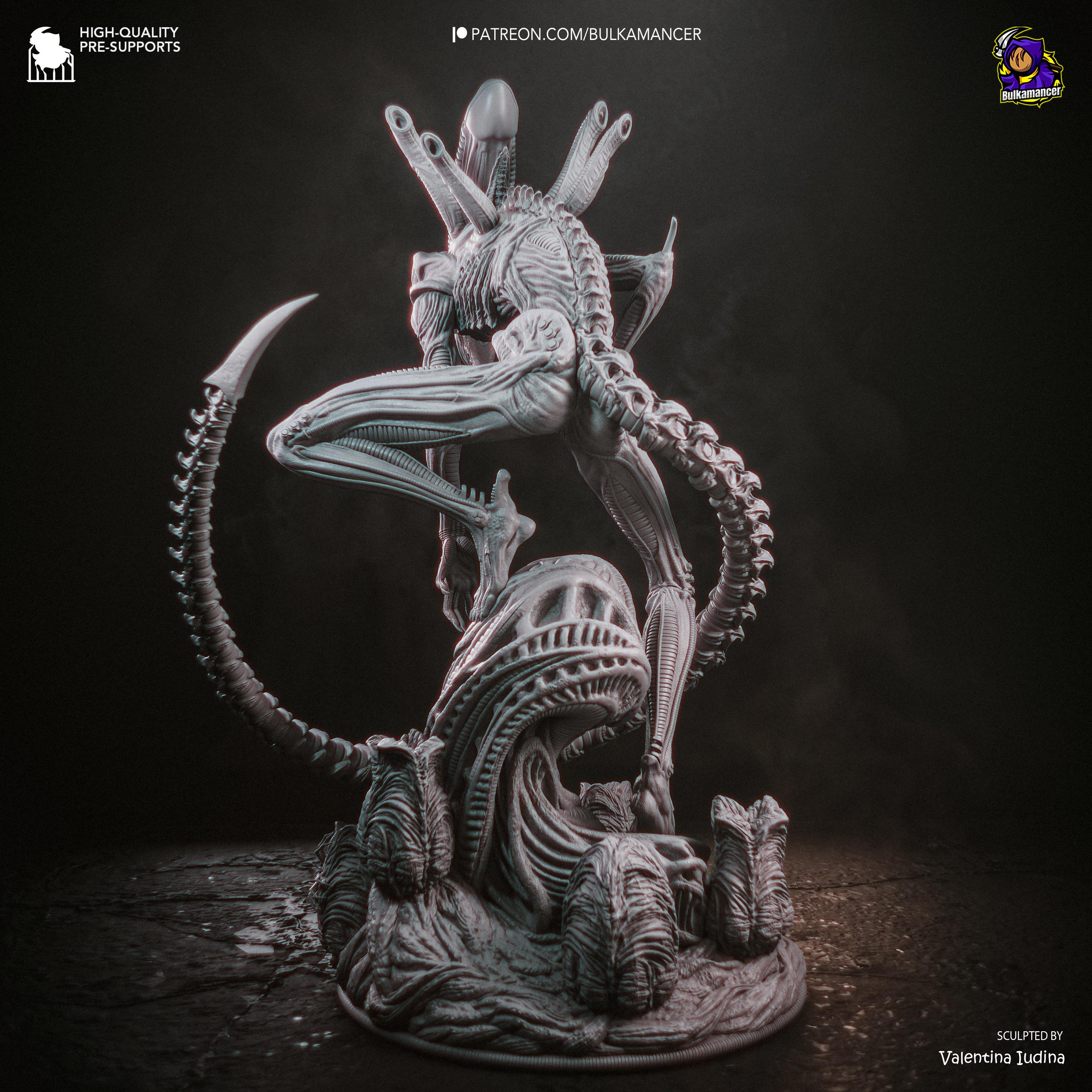 Black Carapace - Alien Predator Monster Horror Xenomorph Resin Figure 16K