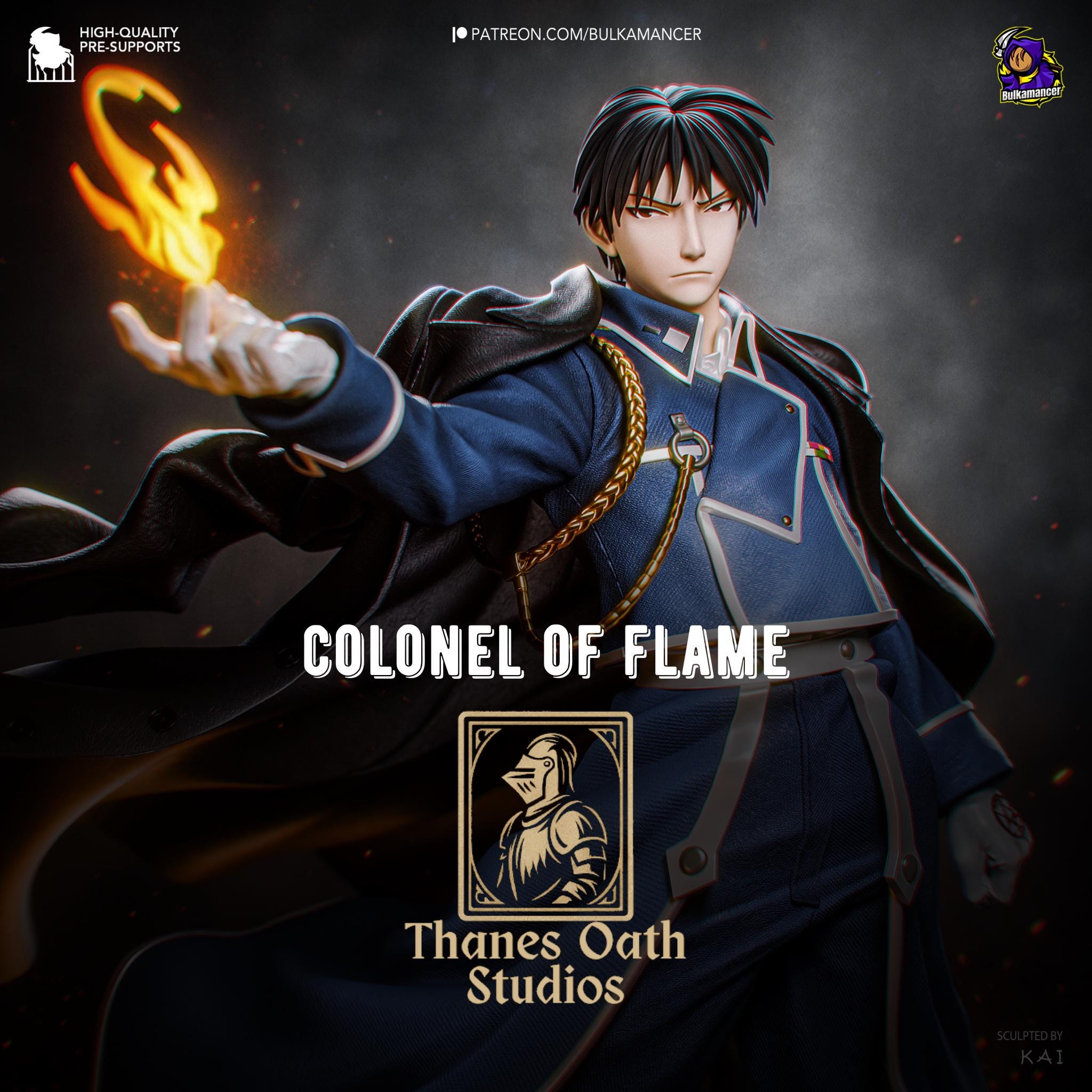 Colonel Of Flame - Military Fire Commander Roy Mustang Resin Figure 16K