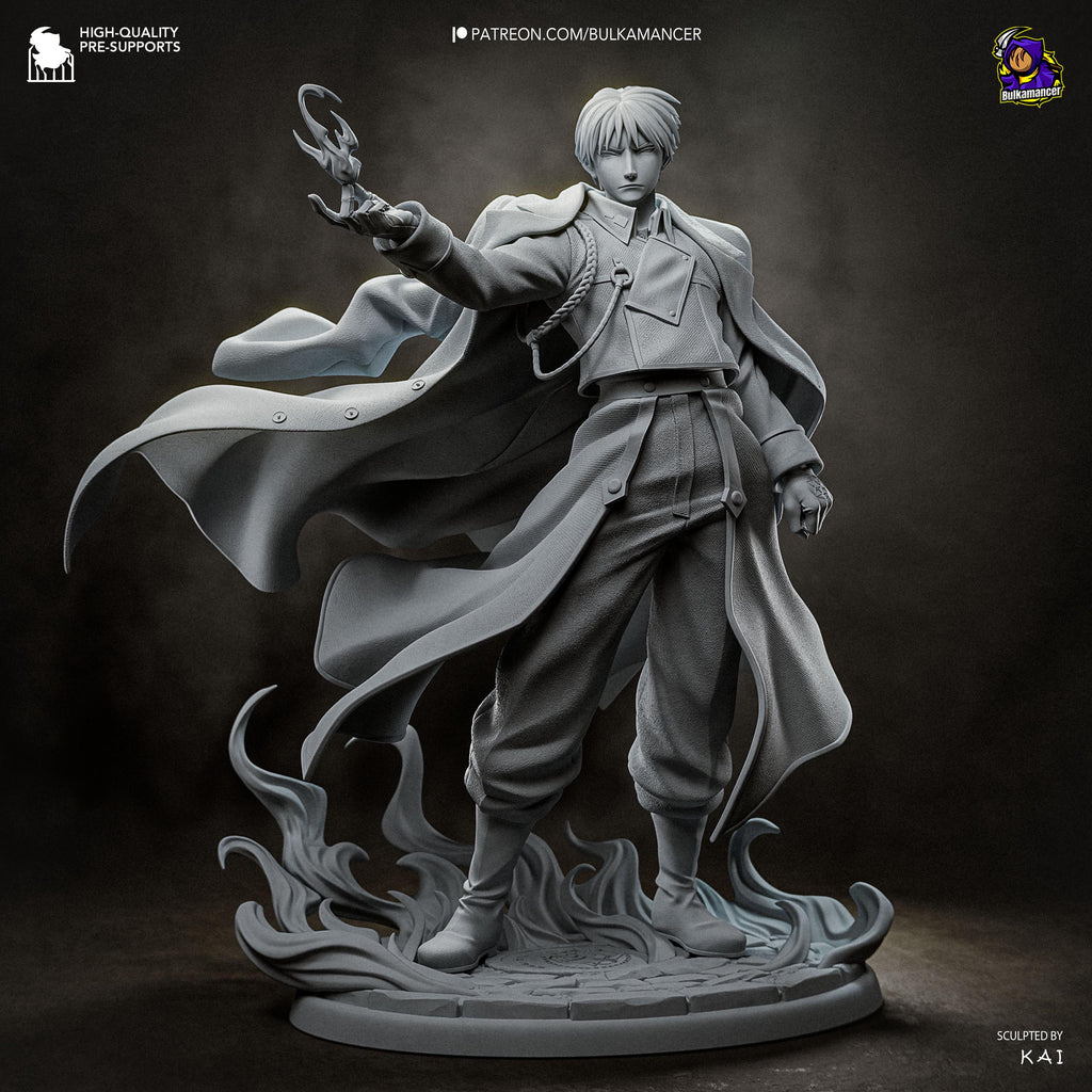 Colonel Of Flame - Military Fire Commander Roy Mustang Resin Figure 16K