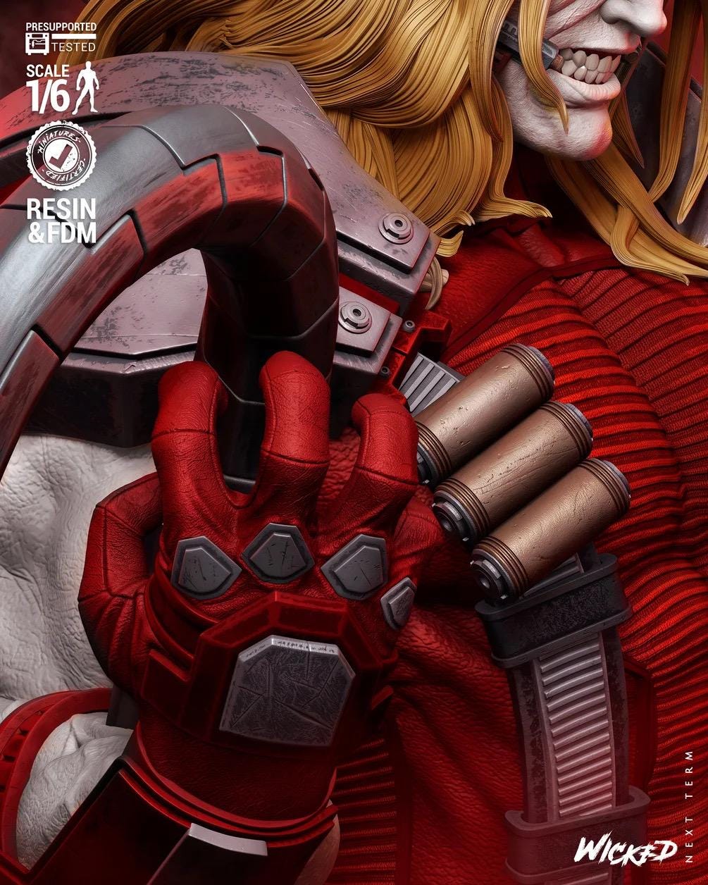 Red Eclipse - Cybernetic Lethal Villain Omega Red Resin Figure 16K