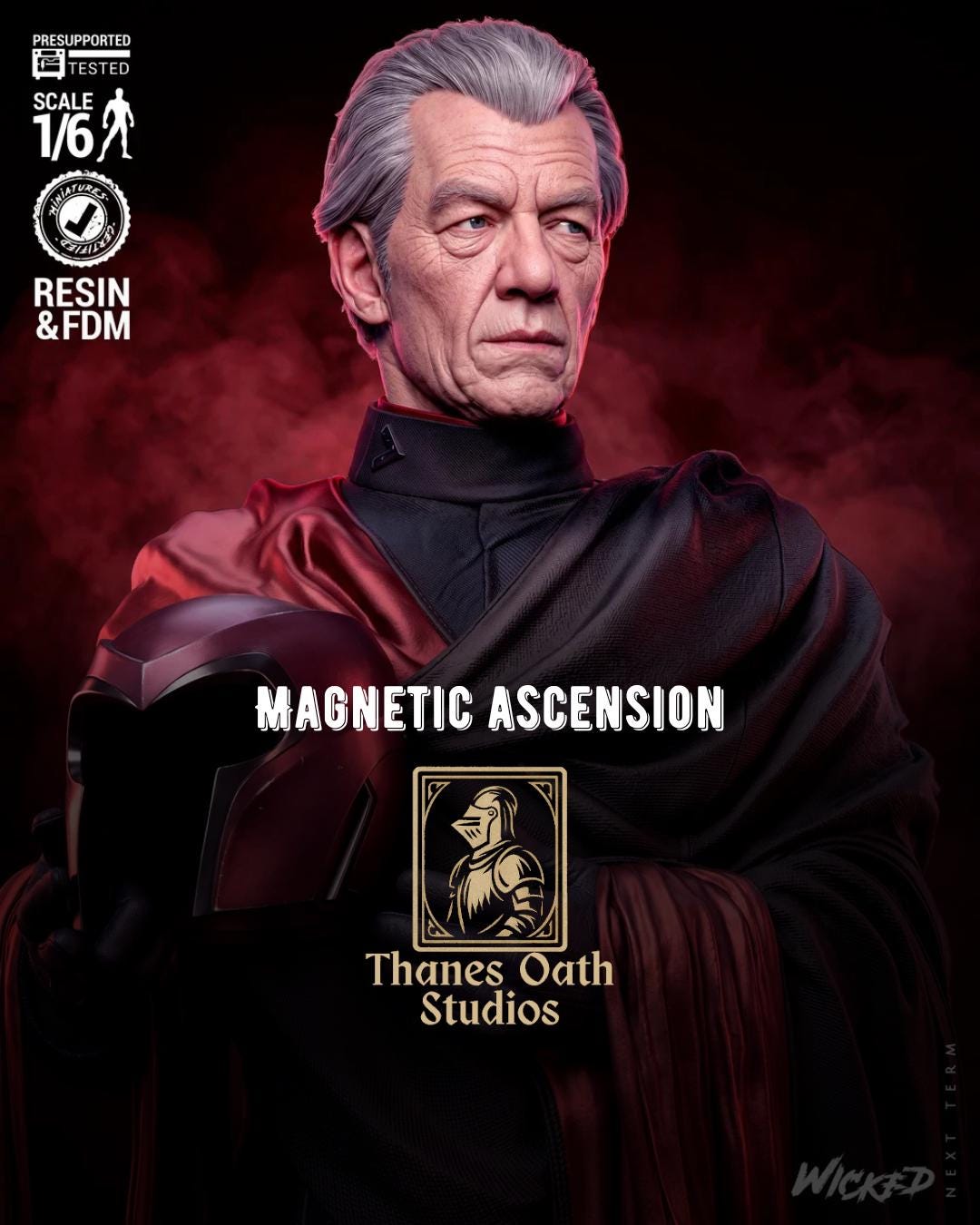 Magnetic Ascension - Powerful Metal Sorcerer Villain Magneto Resin Figure 16K