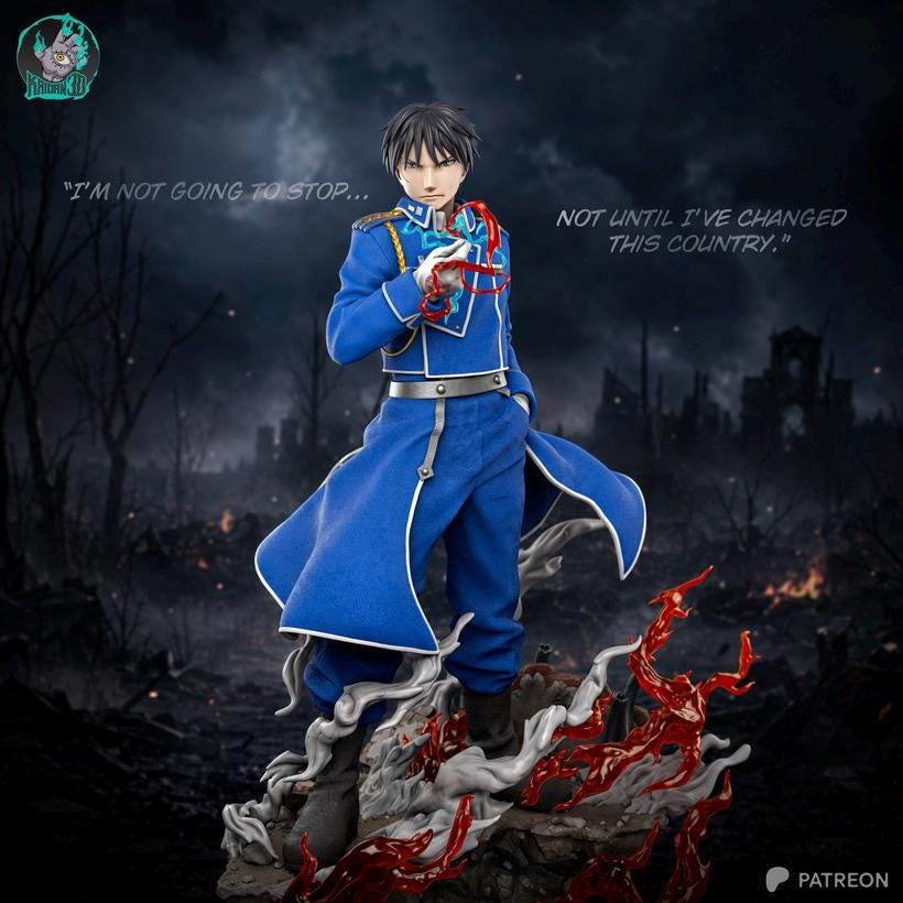 Ember Command - Military Commander Flame Wielder Roy Mustang Resin Figure 16K