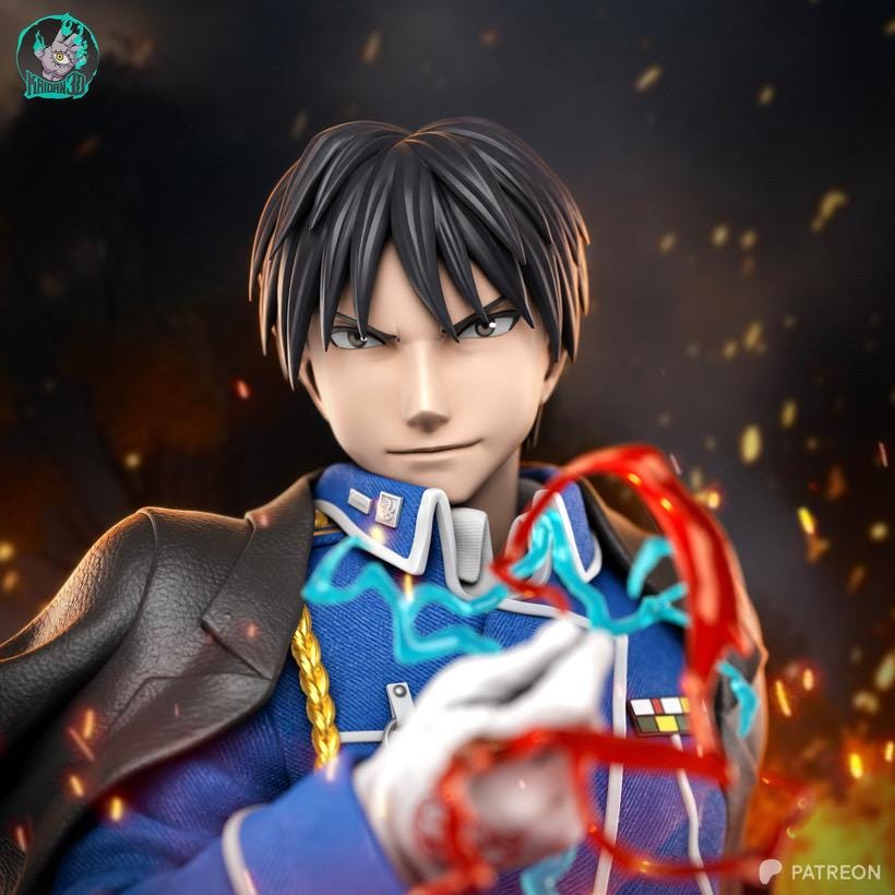 Ember Command - Military Commander Flame Wielder Roy Mustang Resin Figure 16K