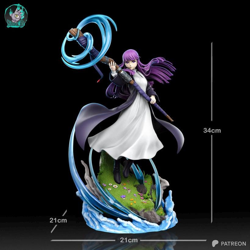 Violet Apprentice - Elegant Sorcerer Magical Fern Resin Figure 16K
