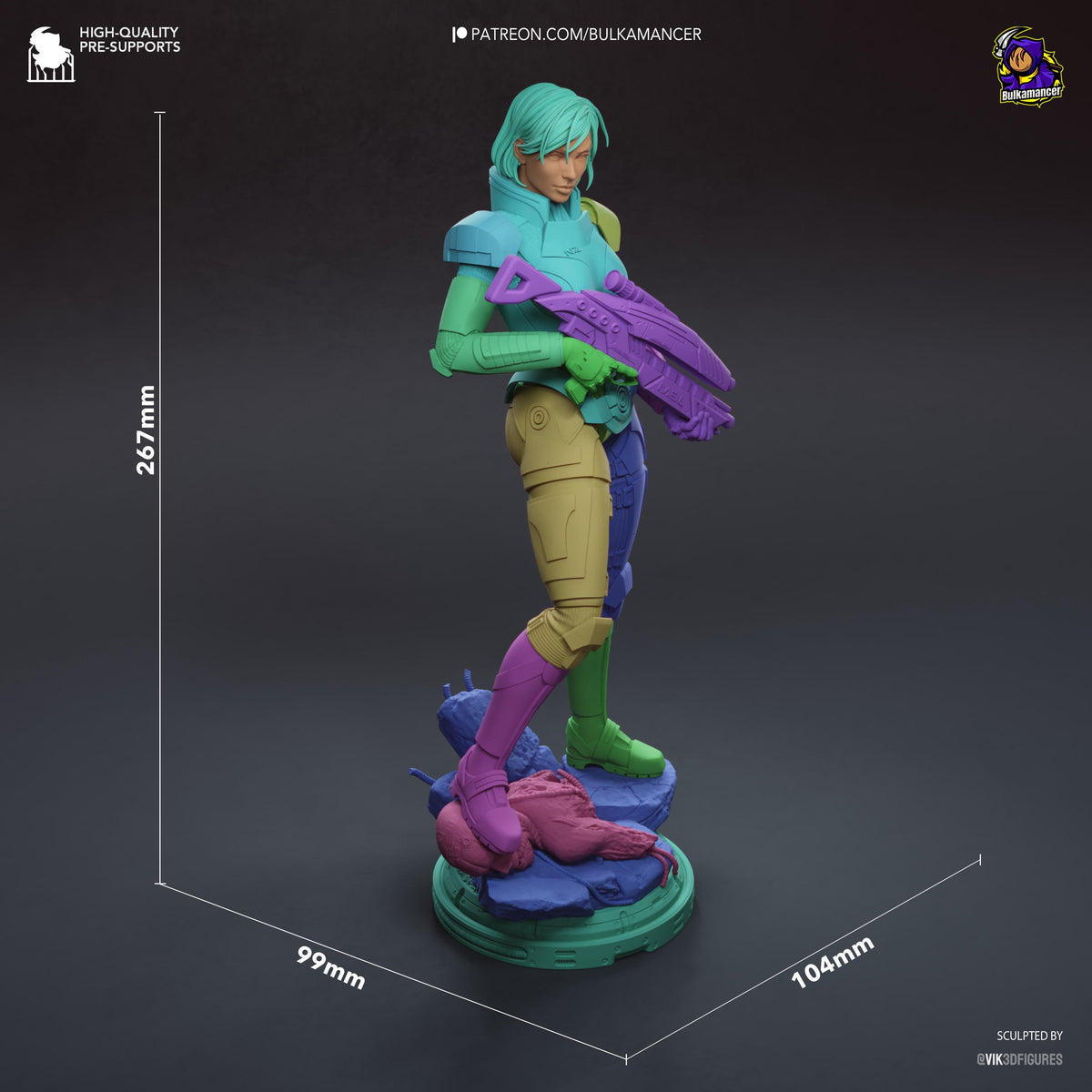 Stellar Legacy - Futuristic Sci-Fi Tactical Jane Shepard Resin Figure 16K