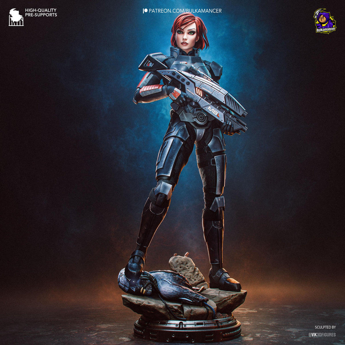 Stellar Legacy - Futuristic Sci-Fi Tactical Jane Shepard Resin Figure 16K