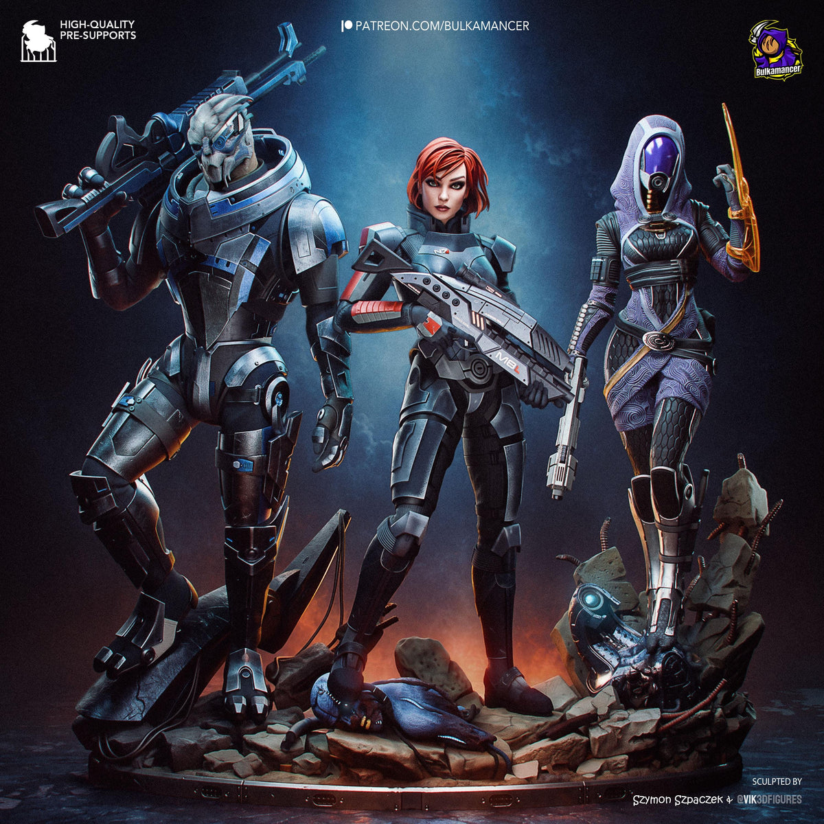 Stellar Legacy - Futuristic Sci-Fi Tactical Jane Shepard Resin Figure 16K