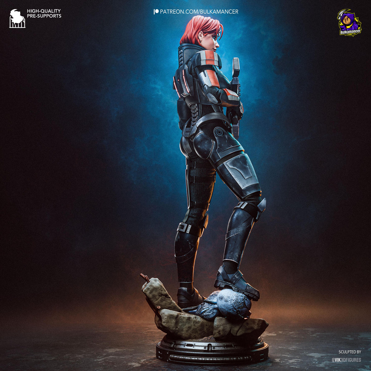 Stellar Legacy - Futuristic Sci-Fi Tactical Jane Shepard Resin Figure 16K