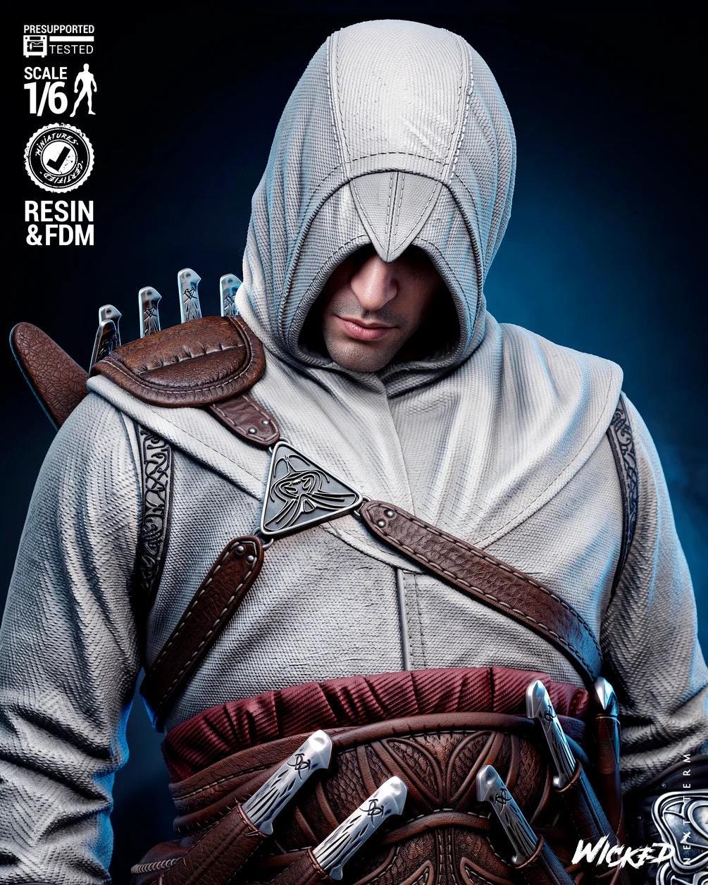 The Flying Eagle - Hooded Assassin Legend Altaïr Ibn-LaʼAhad Resin Figure 16K