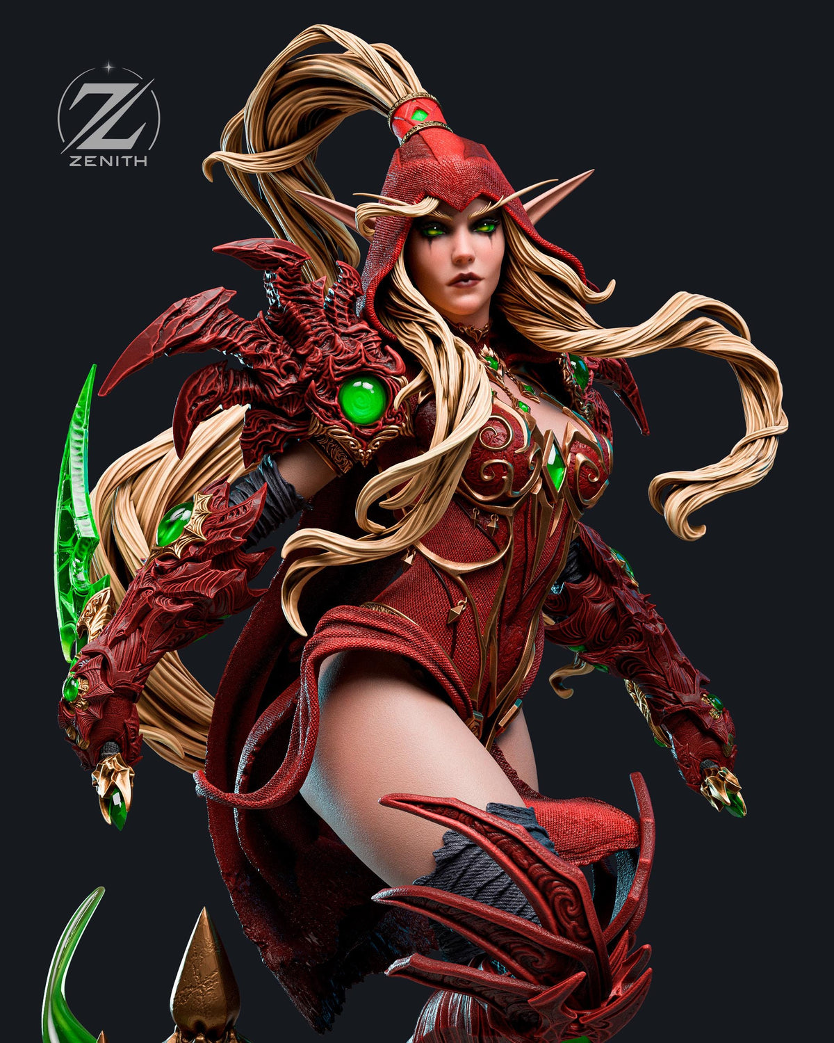 Sanguine Edge - Dark Deadly Rogue Valeera Sanguinar Resin Figure 16K