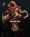 Sanguine Edge - Dark Deadly Rogue Valeera Sanguinar Resin Figure 16K