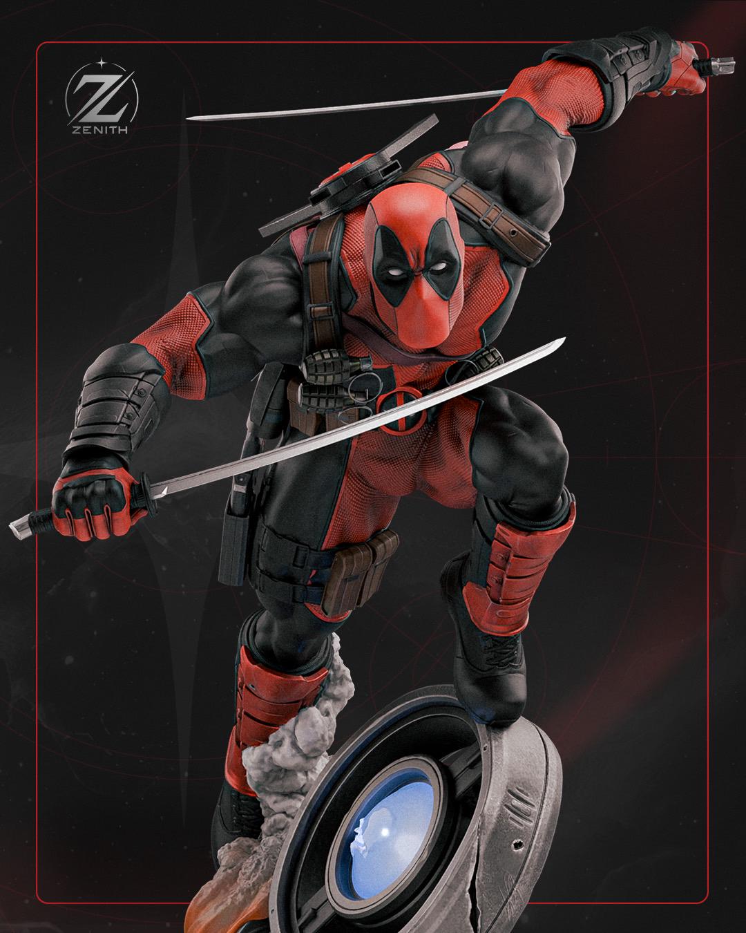 Mercenary Mayhem - Comedic Chaotic Masked Mercenary Deadpool Resin Figure 16K