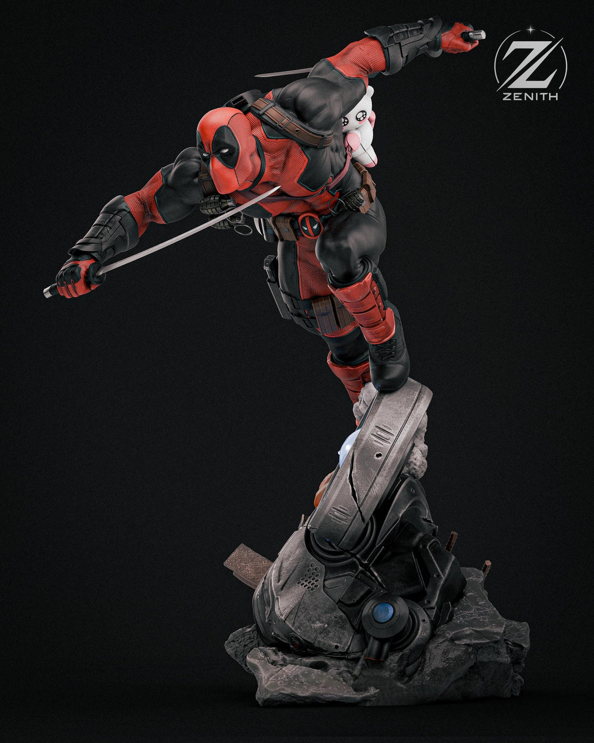 Mercenary Mayhem - Comedic Chaotic Masked Mercenary Deadpool Resin Figure 16K