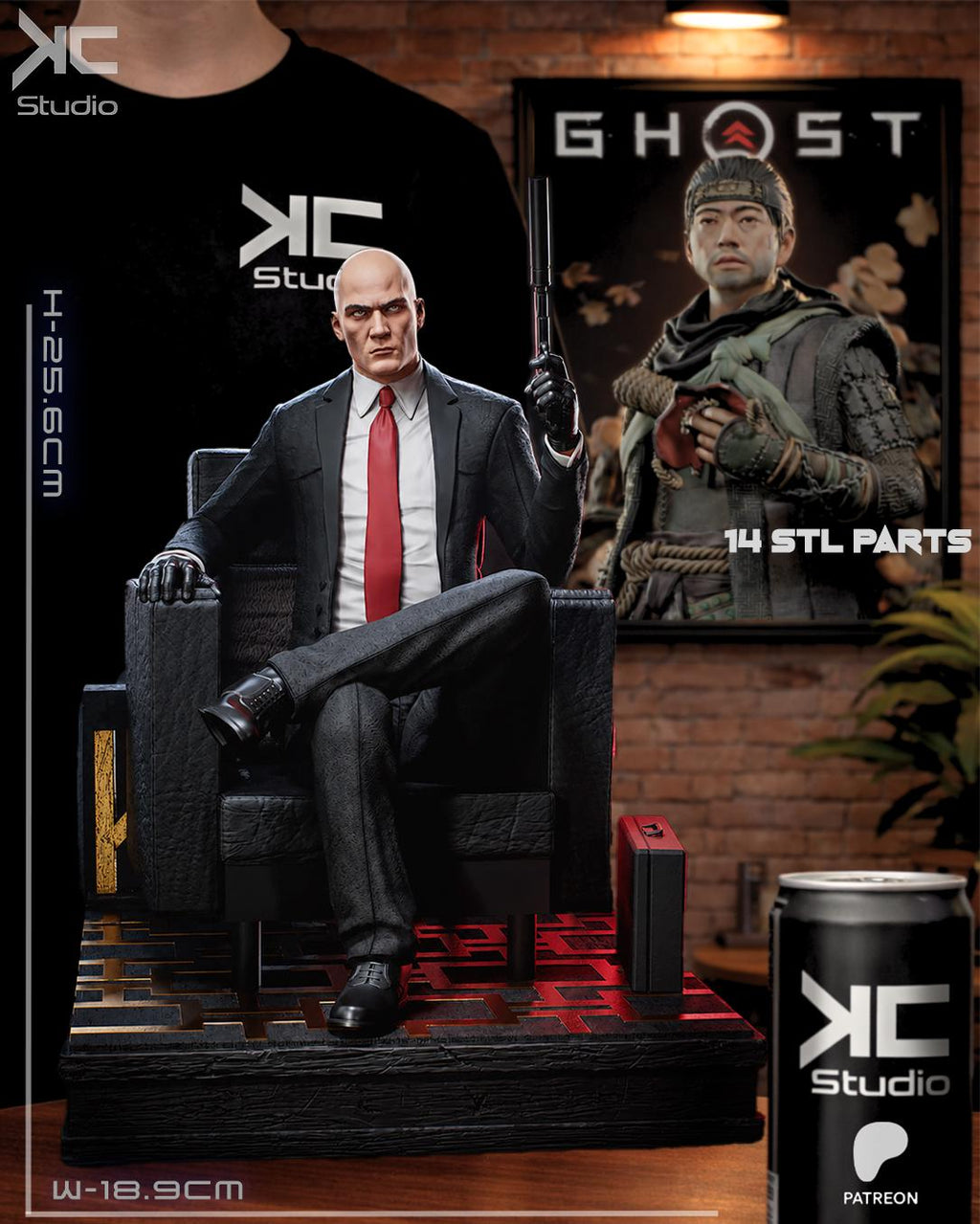 The Contract - Tactical Suited Assassins Hitman Agent 47 Resin Figure 16K