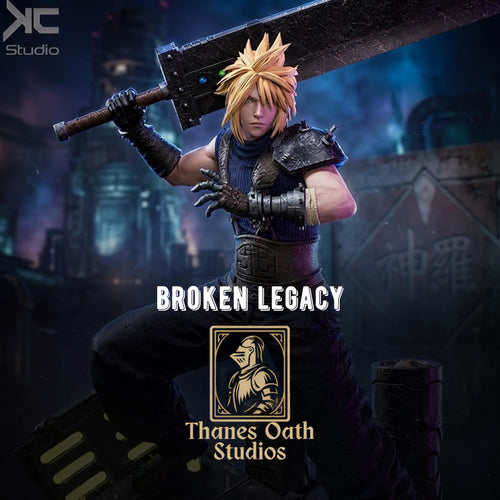 Broken Legacy - Swordsman Battle Worn Heroic Cloud Strife Resin Figure 16K