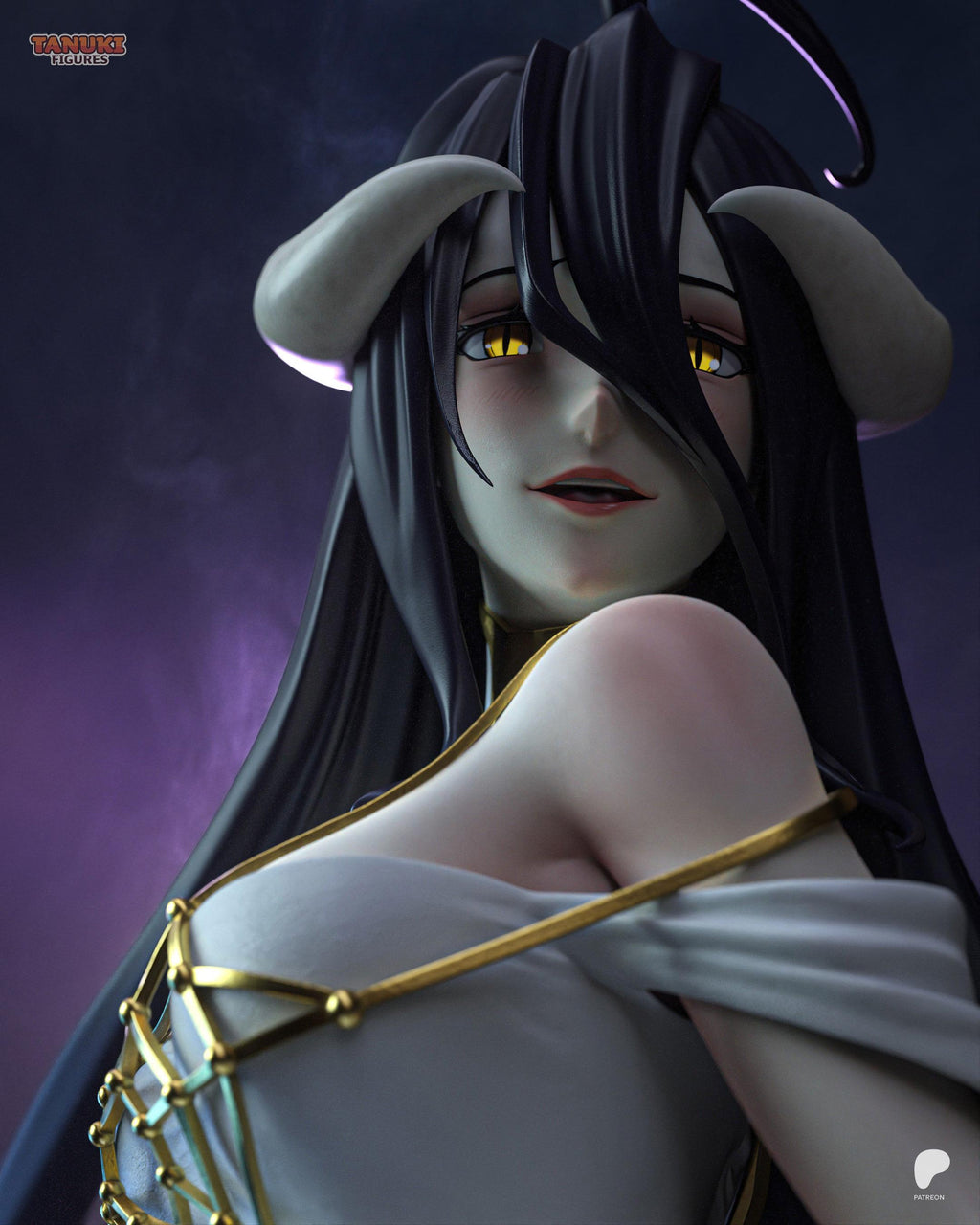 Midnight Wings - Gothic Winged Anime Albedo Resin Figure 16K