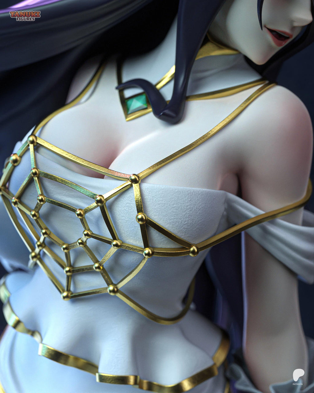 Midnight Wings - Gothic Winged Anime Albedo Resin Figure 16K